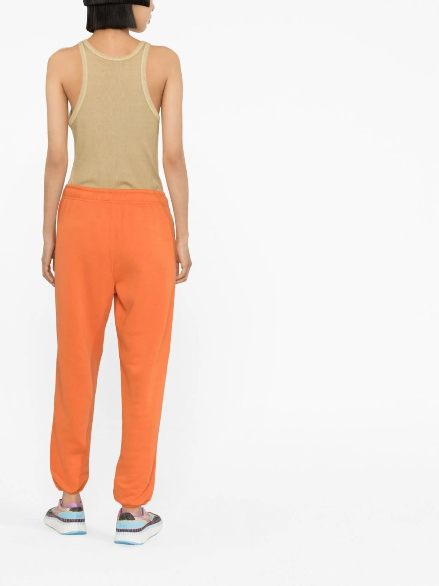 drawstring tapered track pants