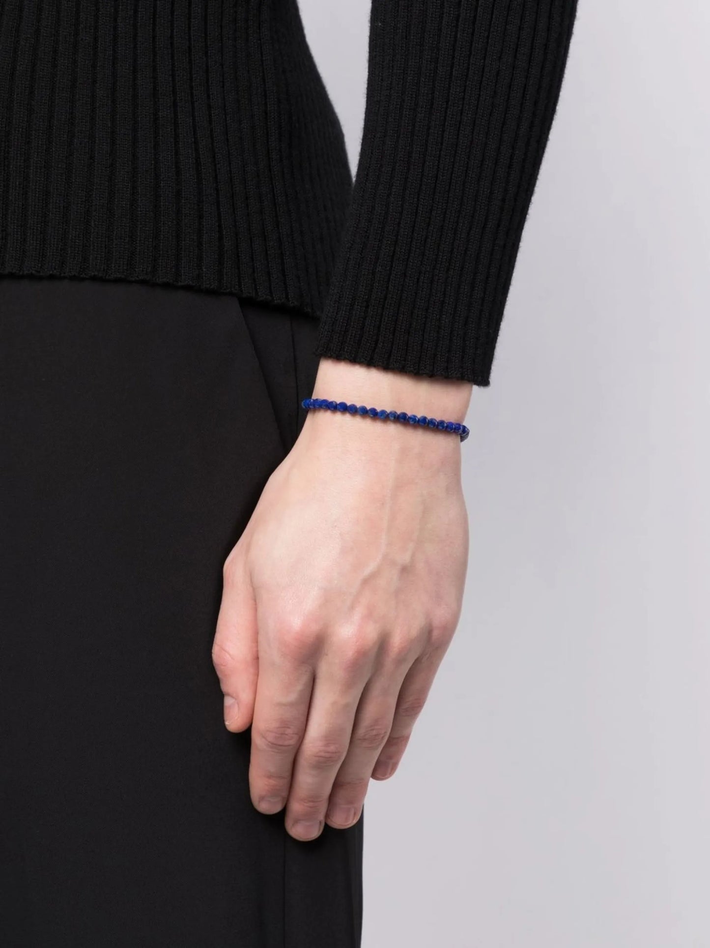 lapis bead bracelet