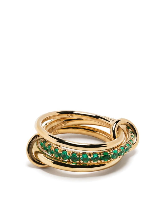 18kt yellow gold Petunia emerald ring