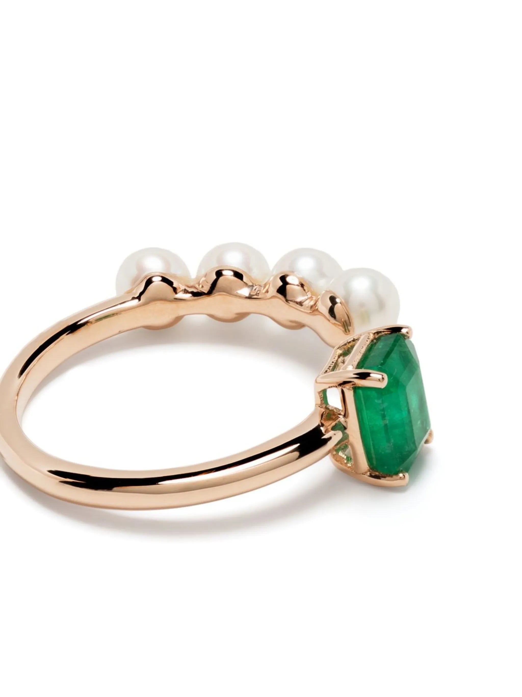 18kt rose gold multi-stone ring