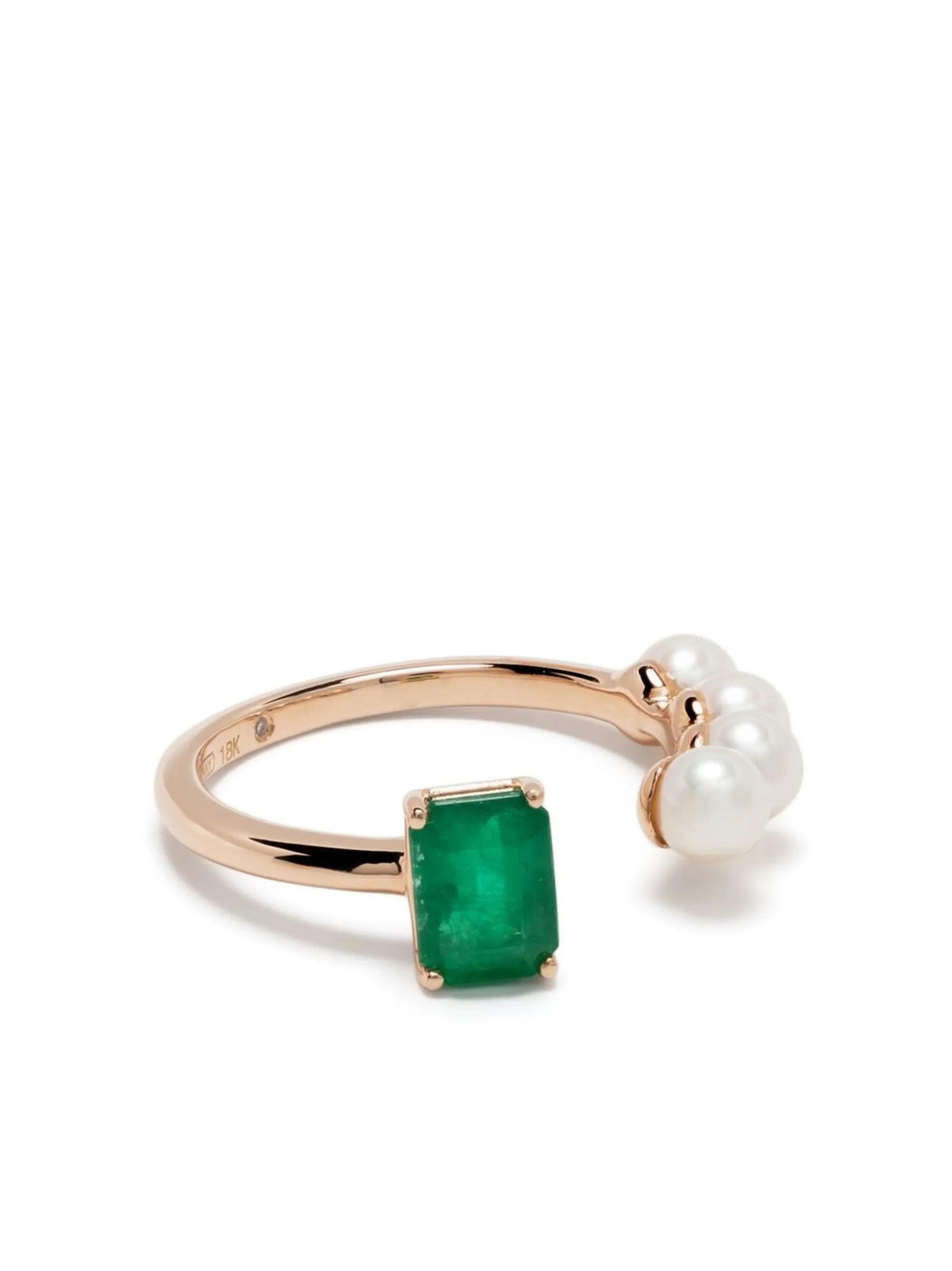 18kt rose gold multi-stone ring