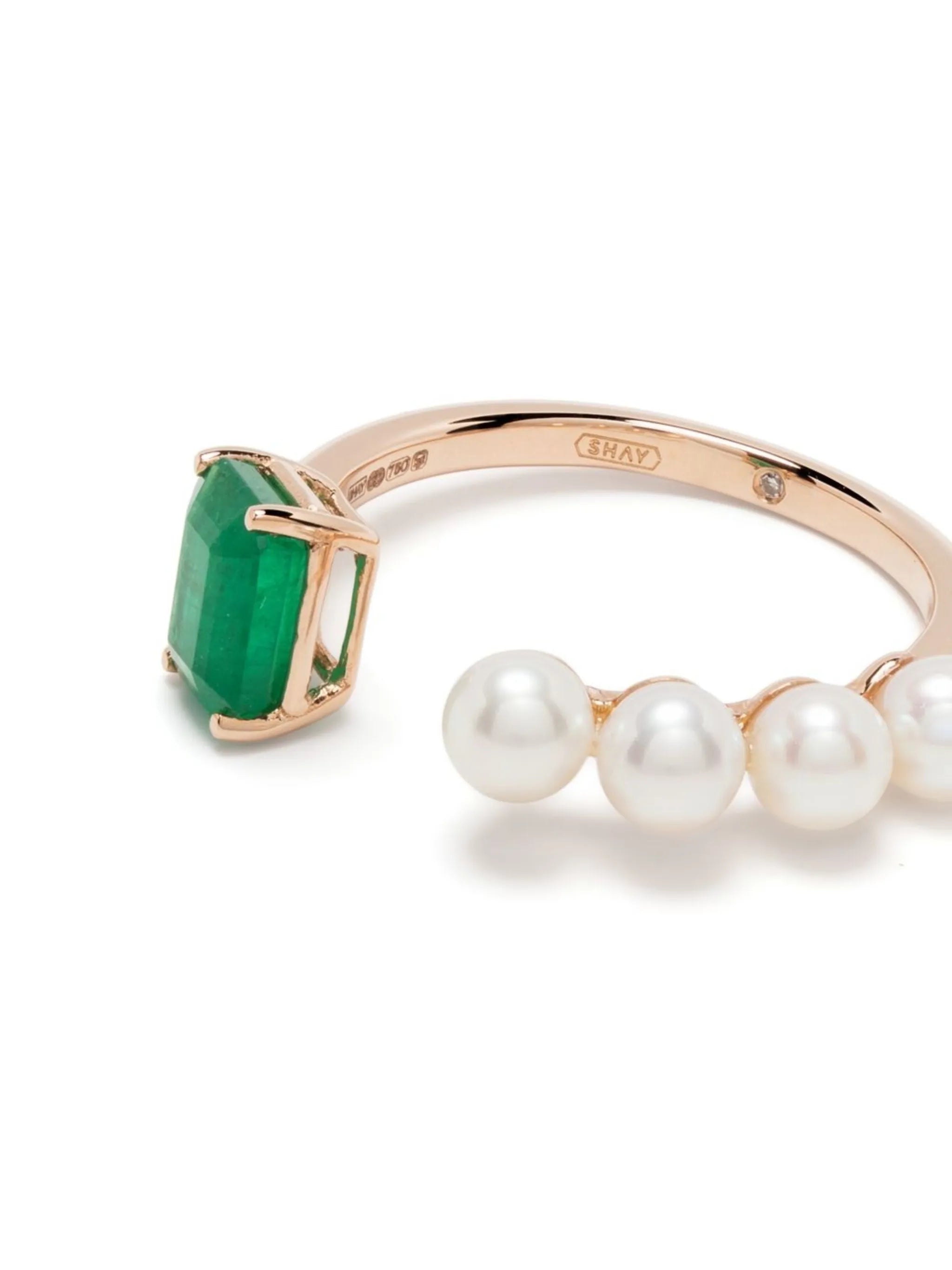 18kt rose gold multi-stone ring
