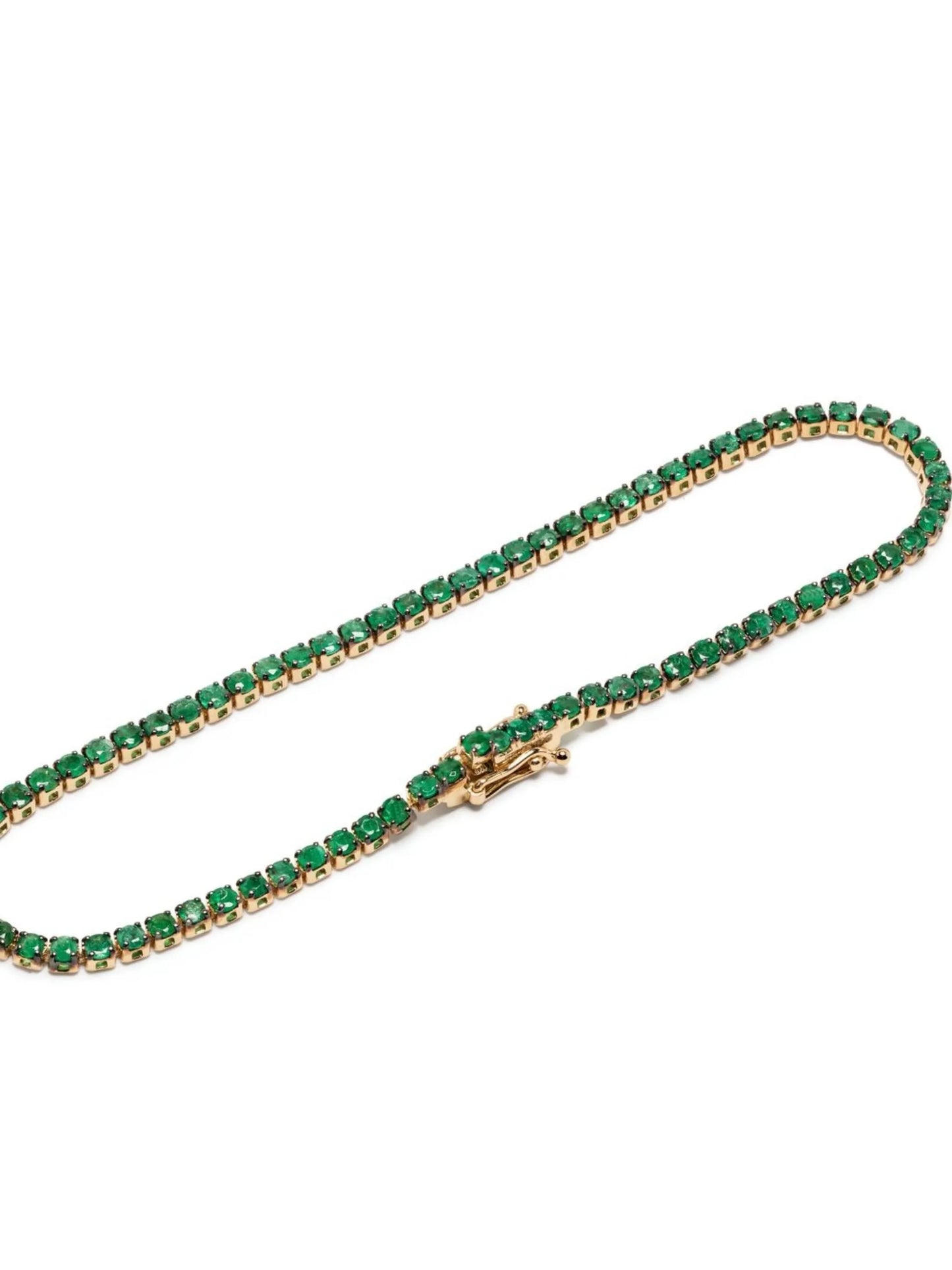 18kt yellow gold emerald bracelet