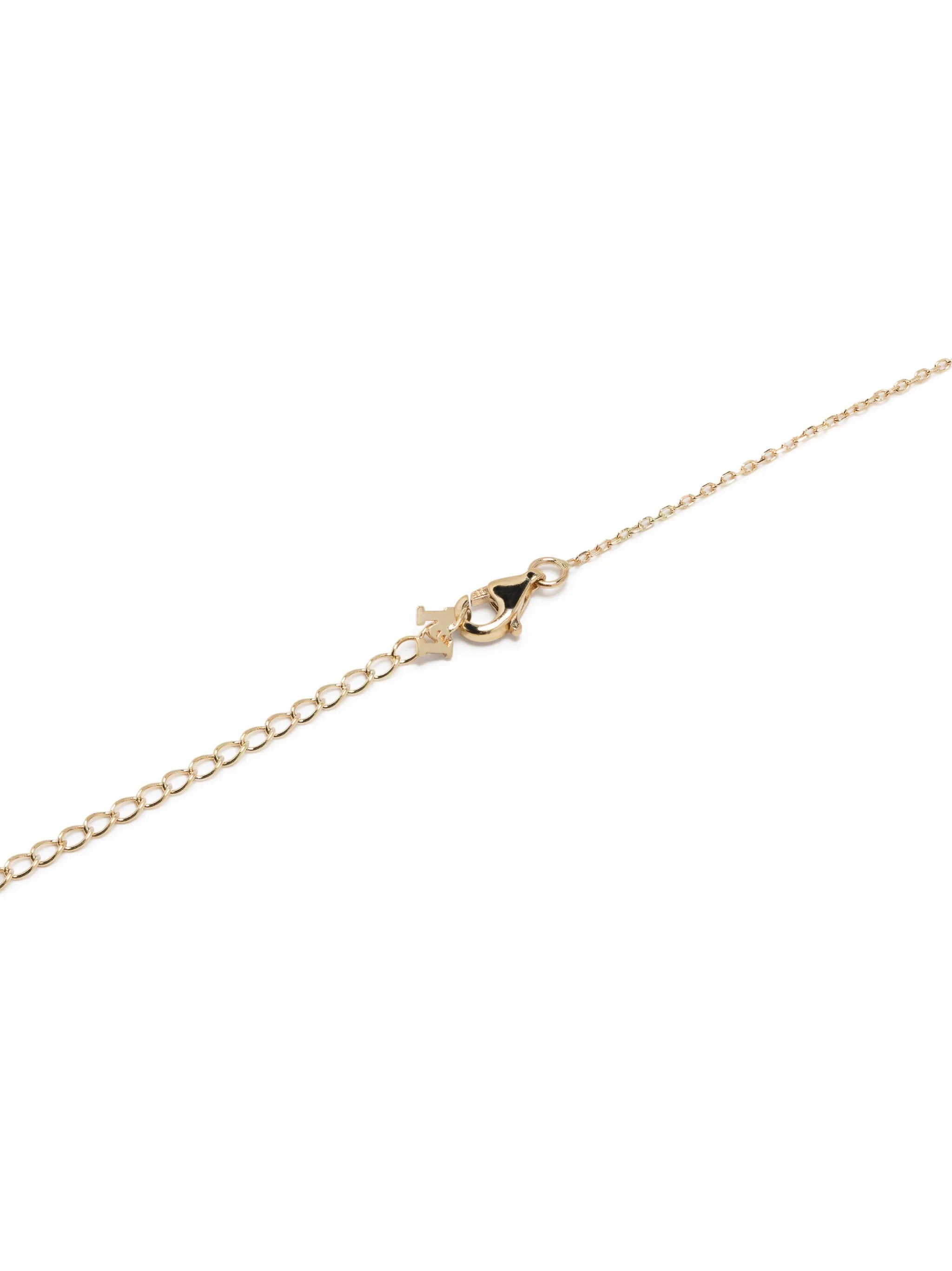 14kt yellow gold screw pendant necklace