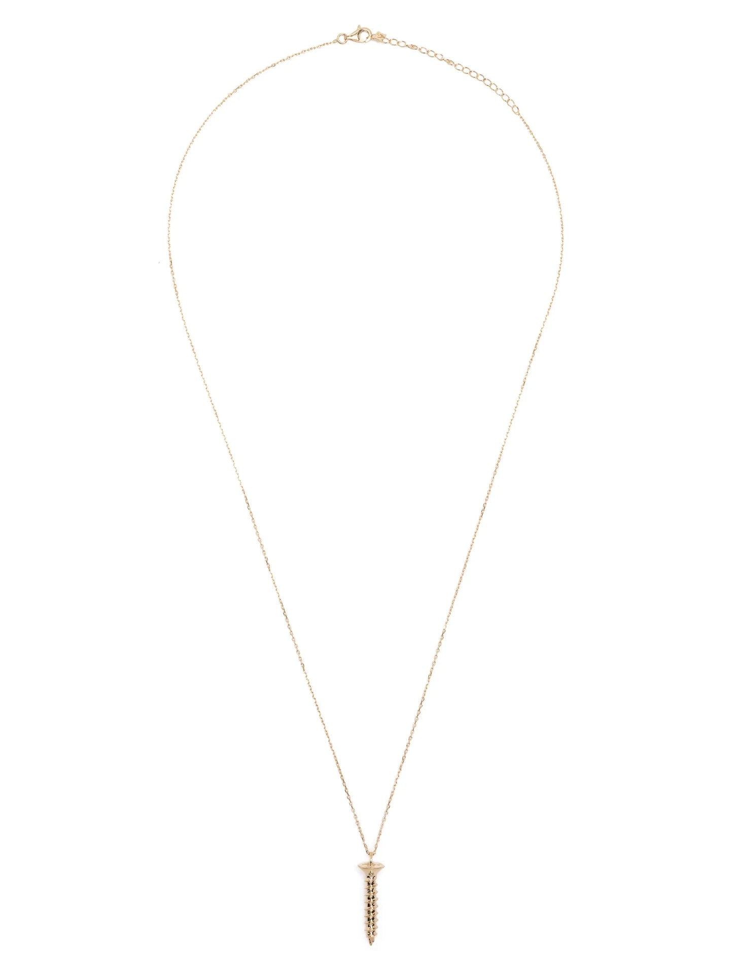 14kt yellow gold screw pendant necklace