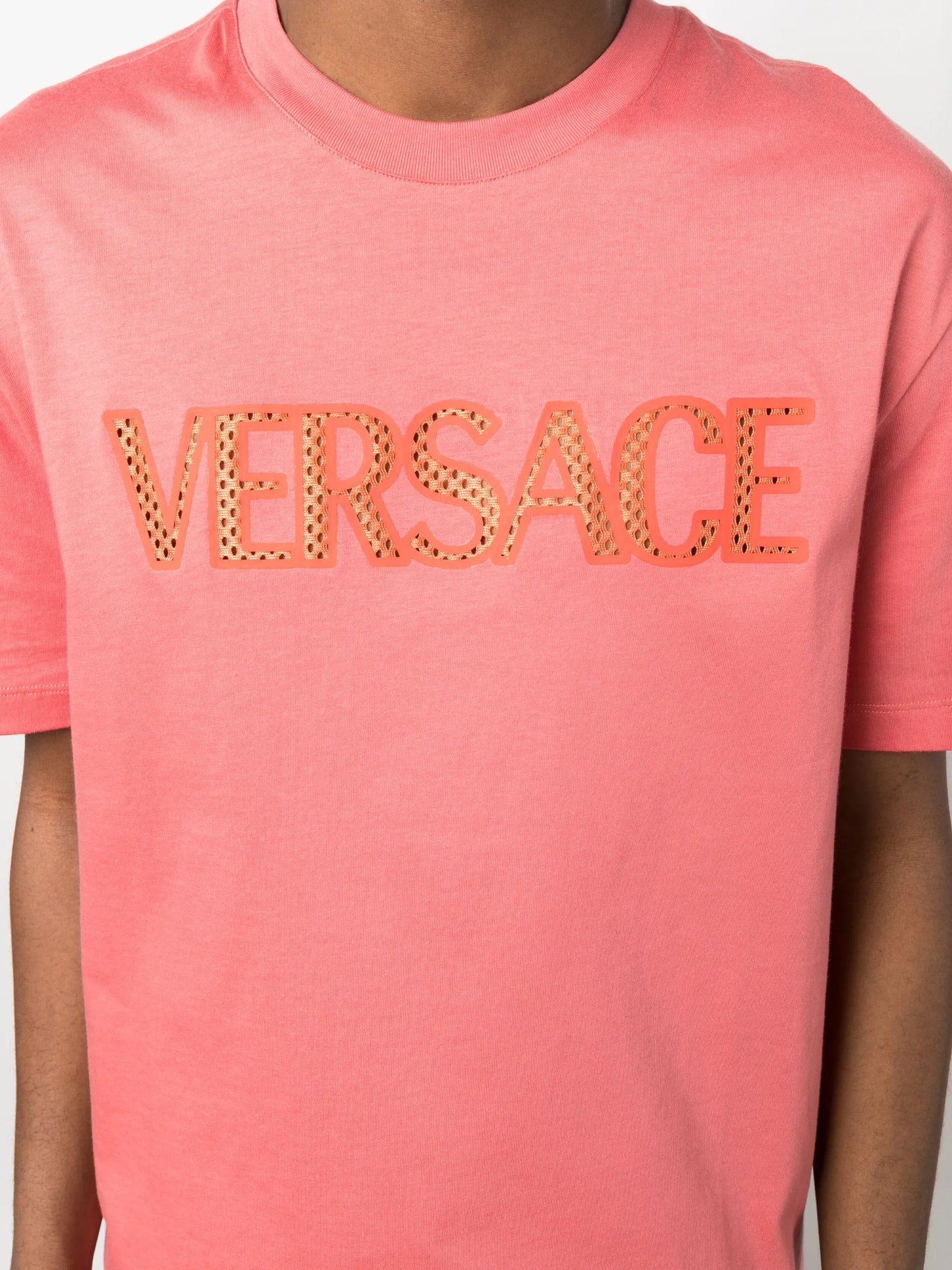 mesh logo appliqué T-shirt