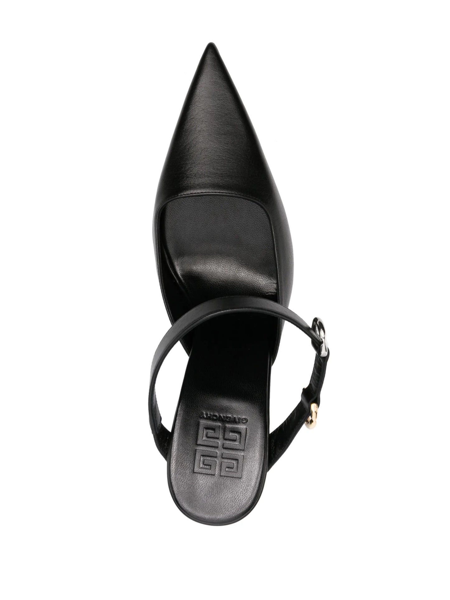 110mm pointed-toe leather mules