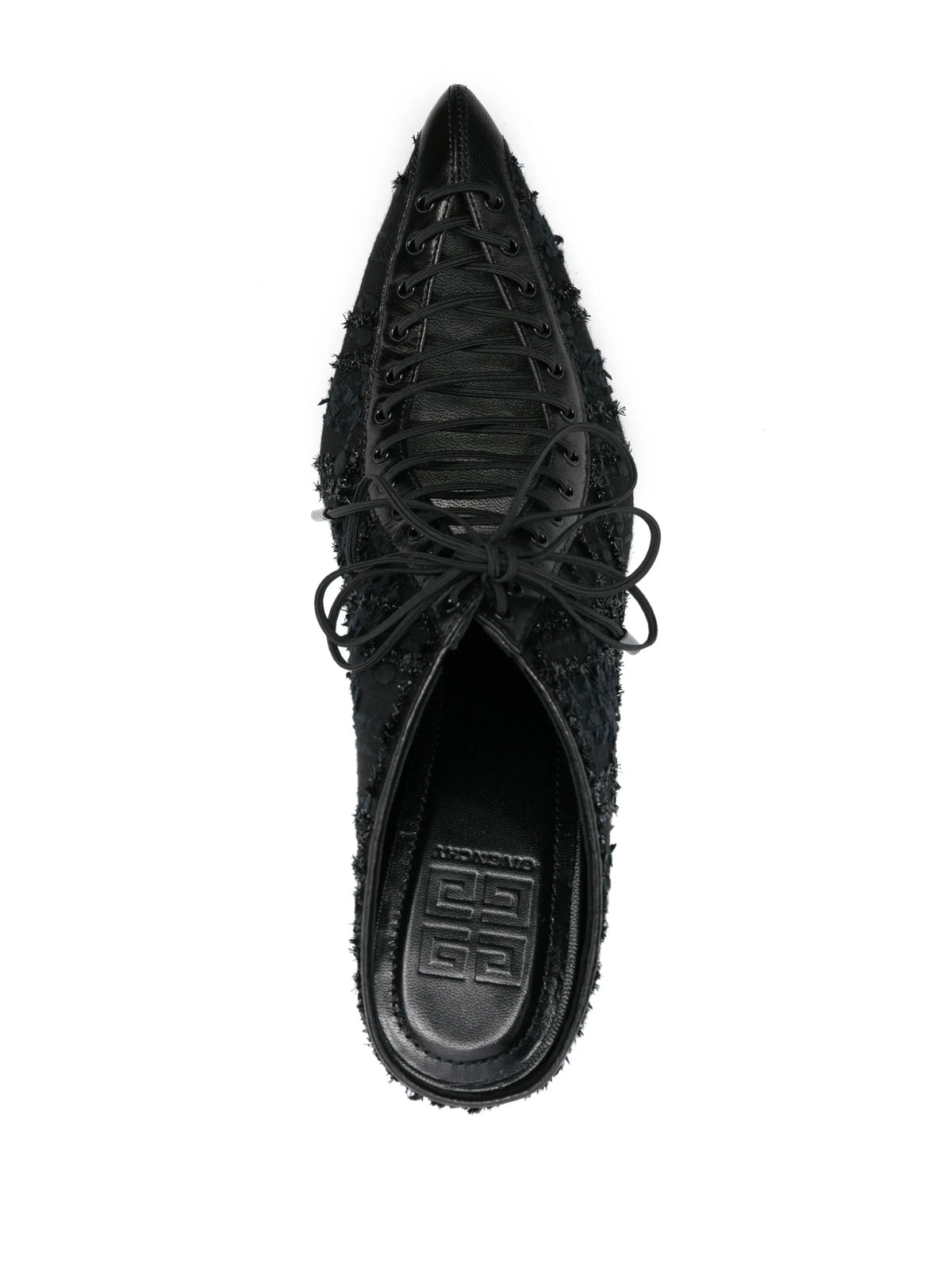 Show lace-up knitted pumps