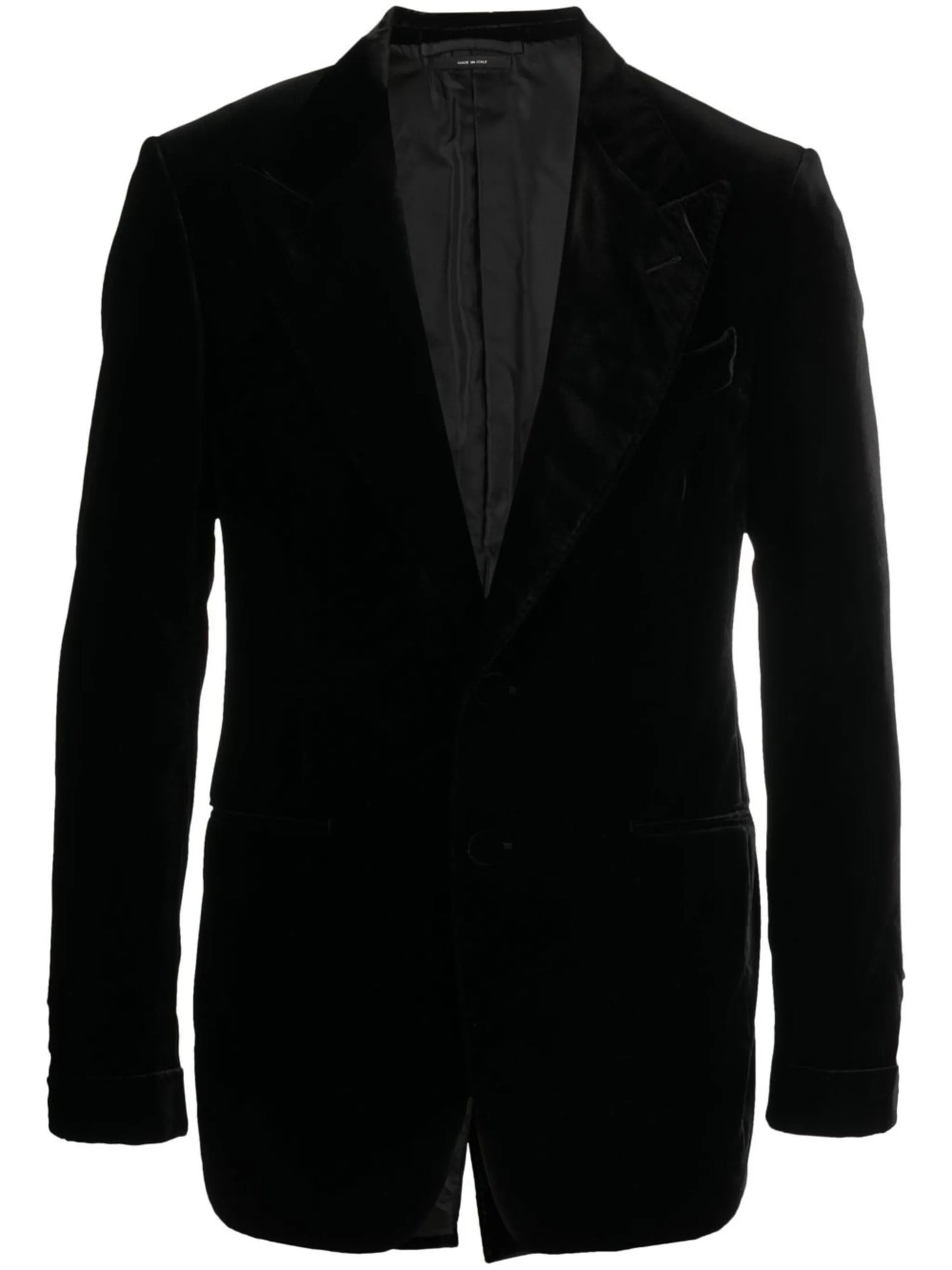 single-breasted velvet blazer