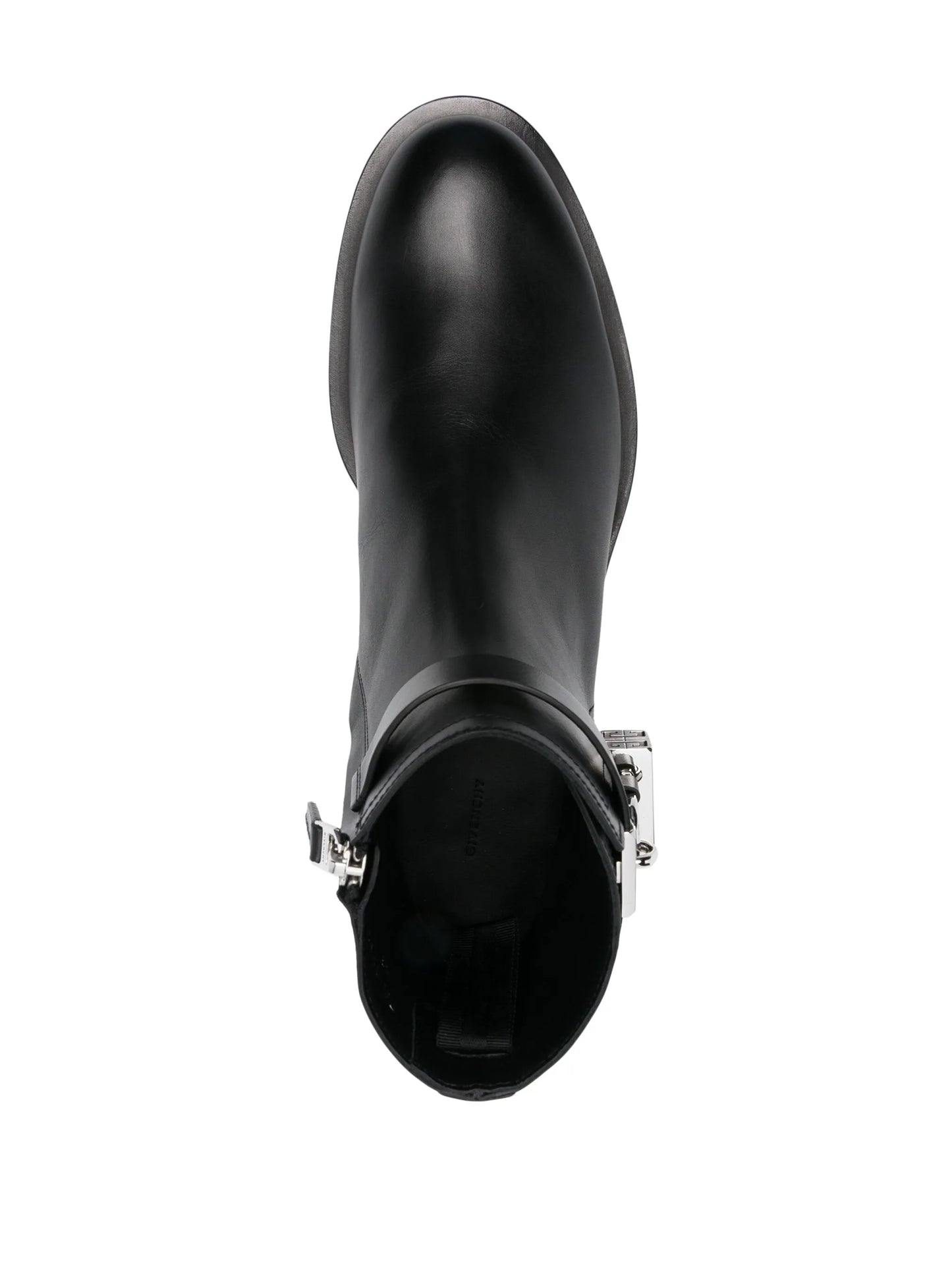 Lock leather ankle boots
