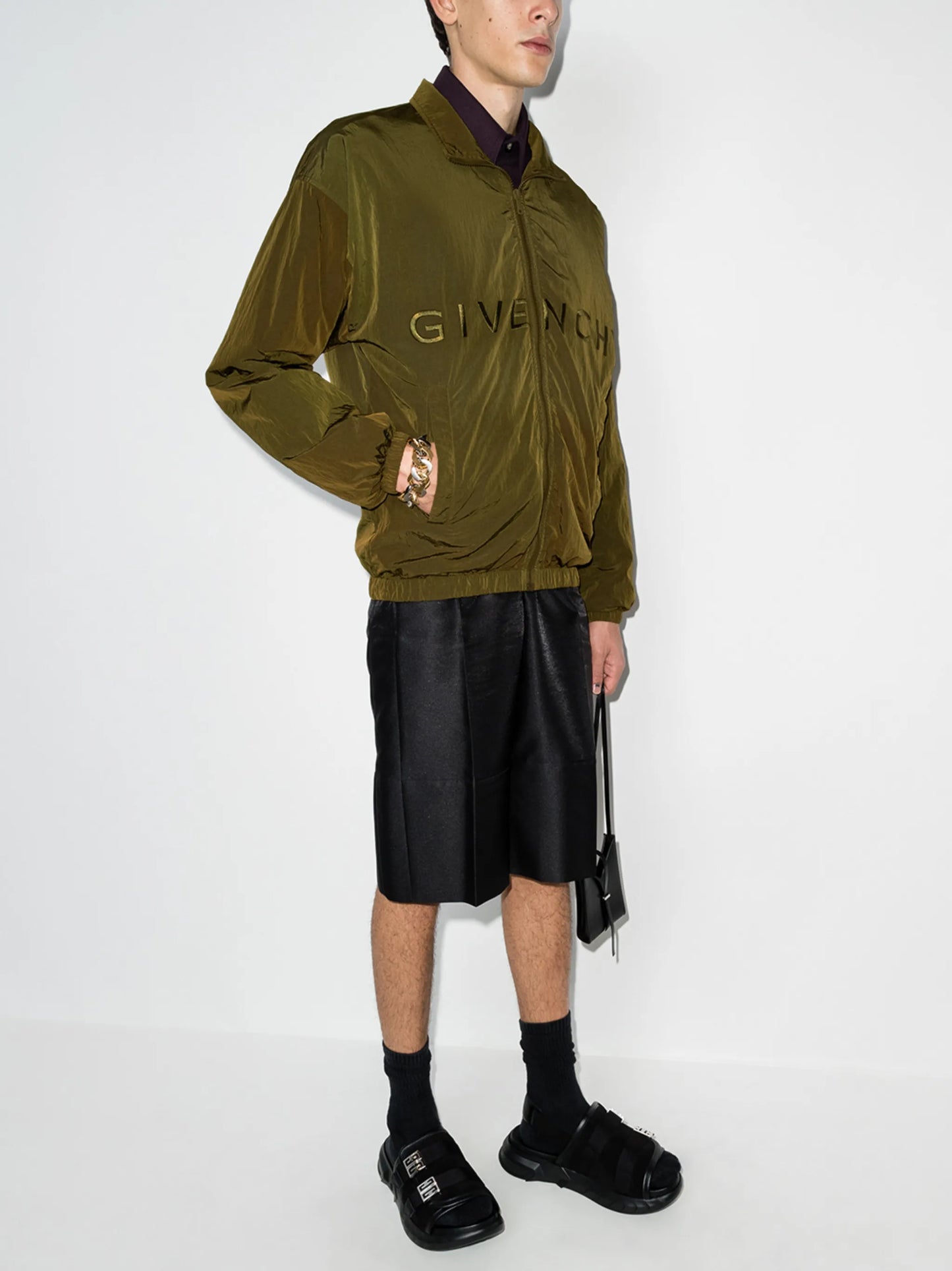 4G-embroidered windbreaker