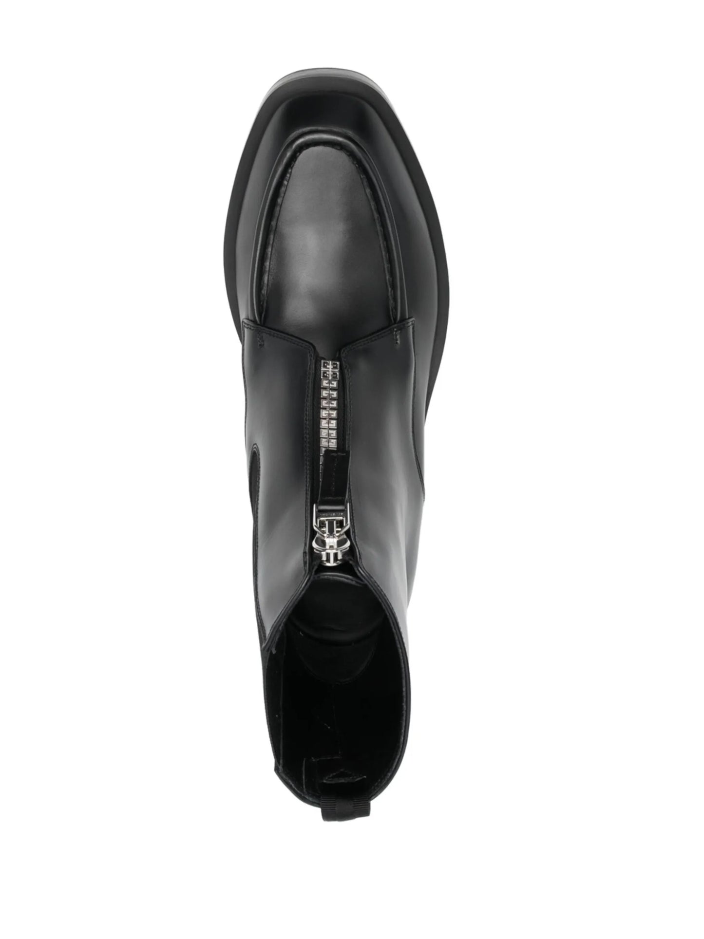 zip front ankle boots