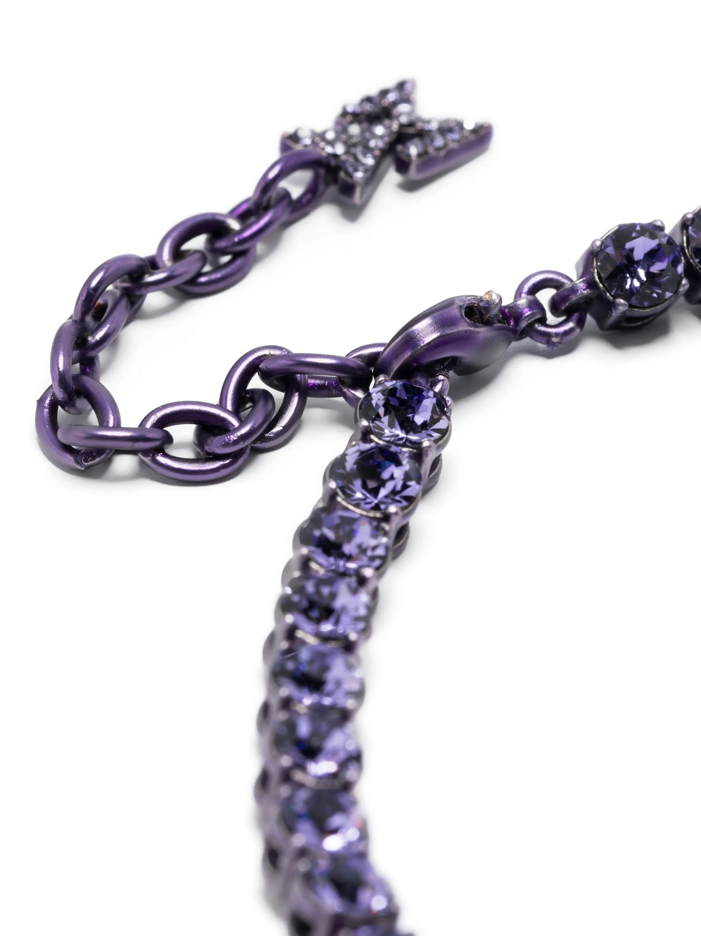 crystal-embellished tennis anklet