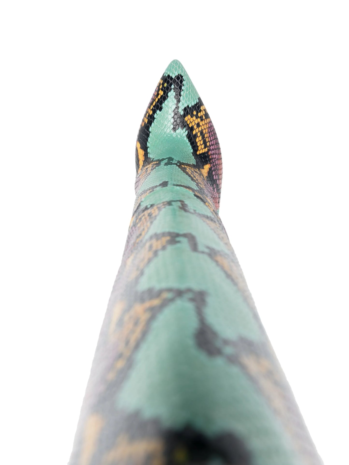 105mm crocodile-embossed knee boots