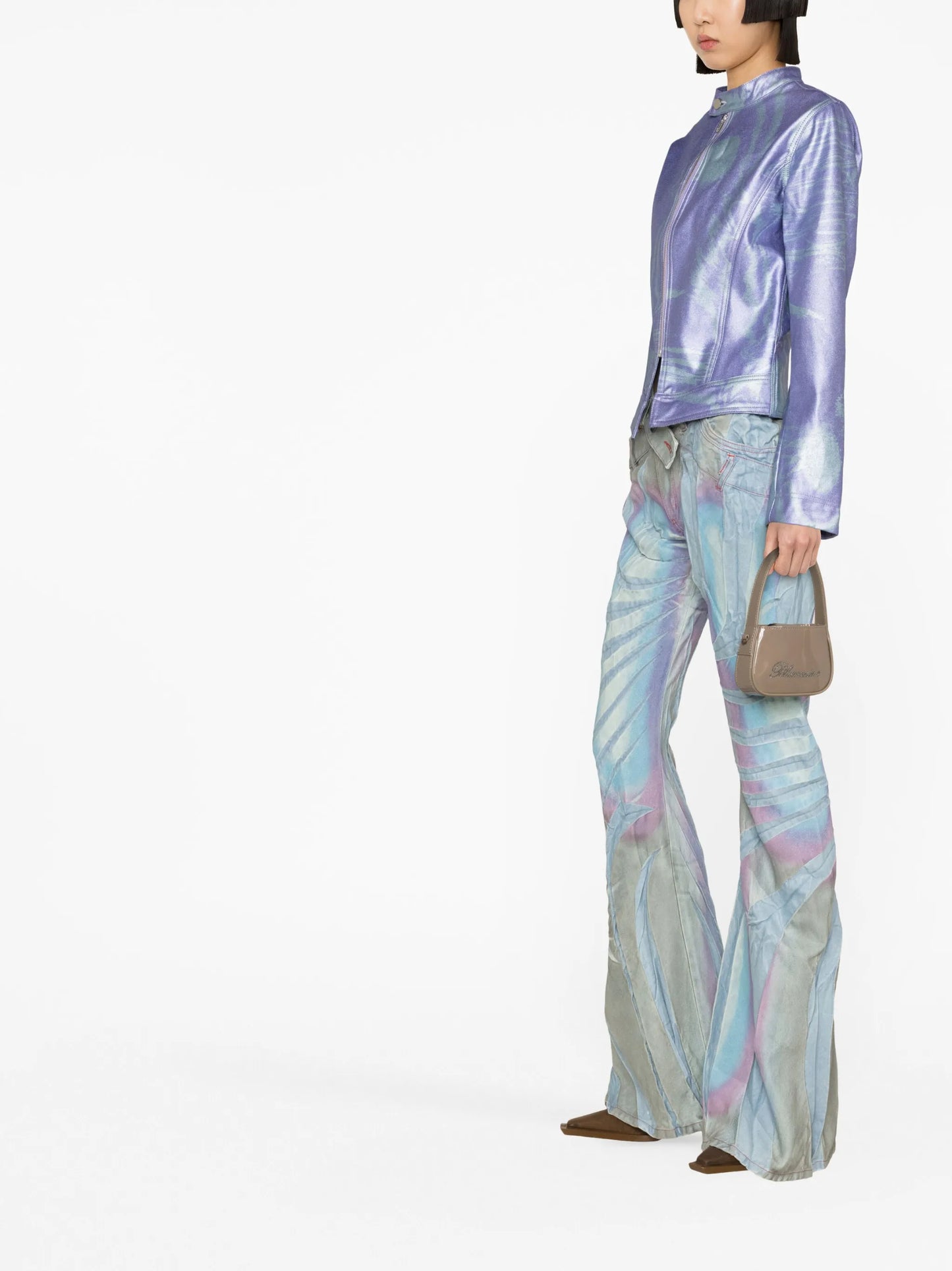 metallic racing jacket
