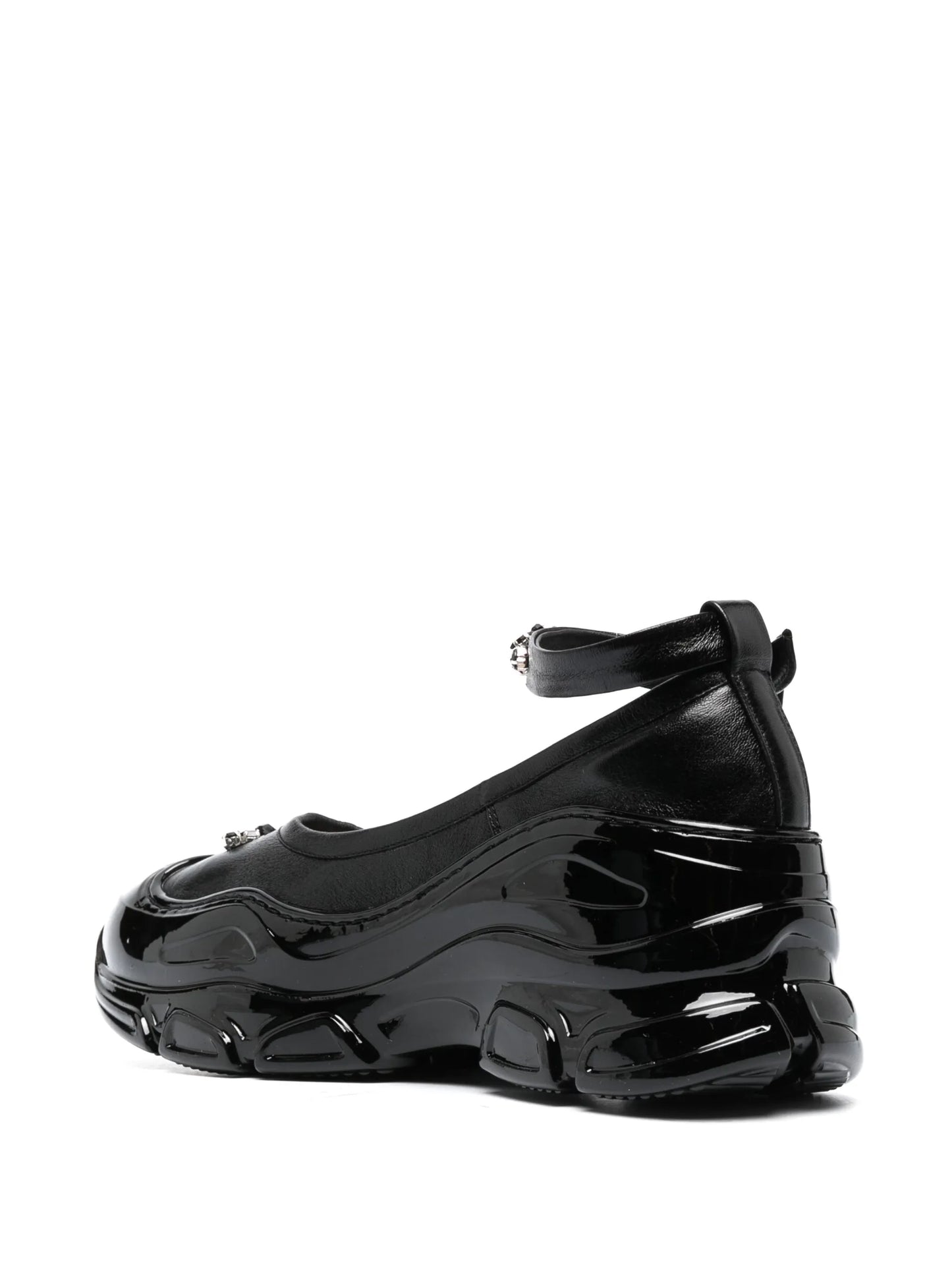 lug-sole embellished ballerina shoes
