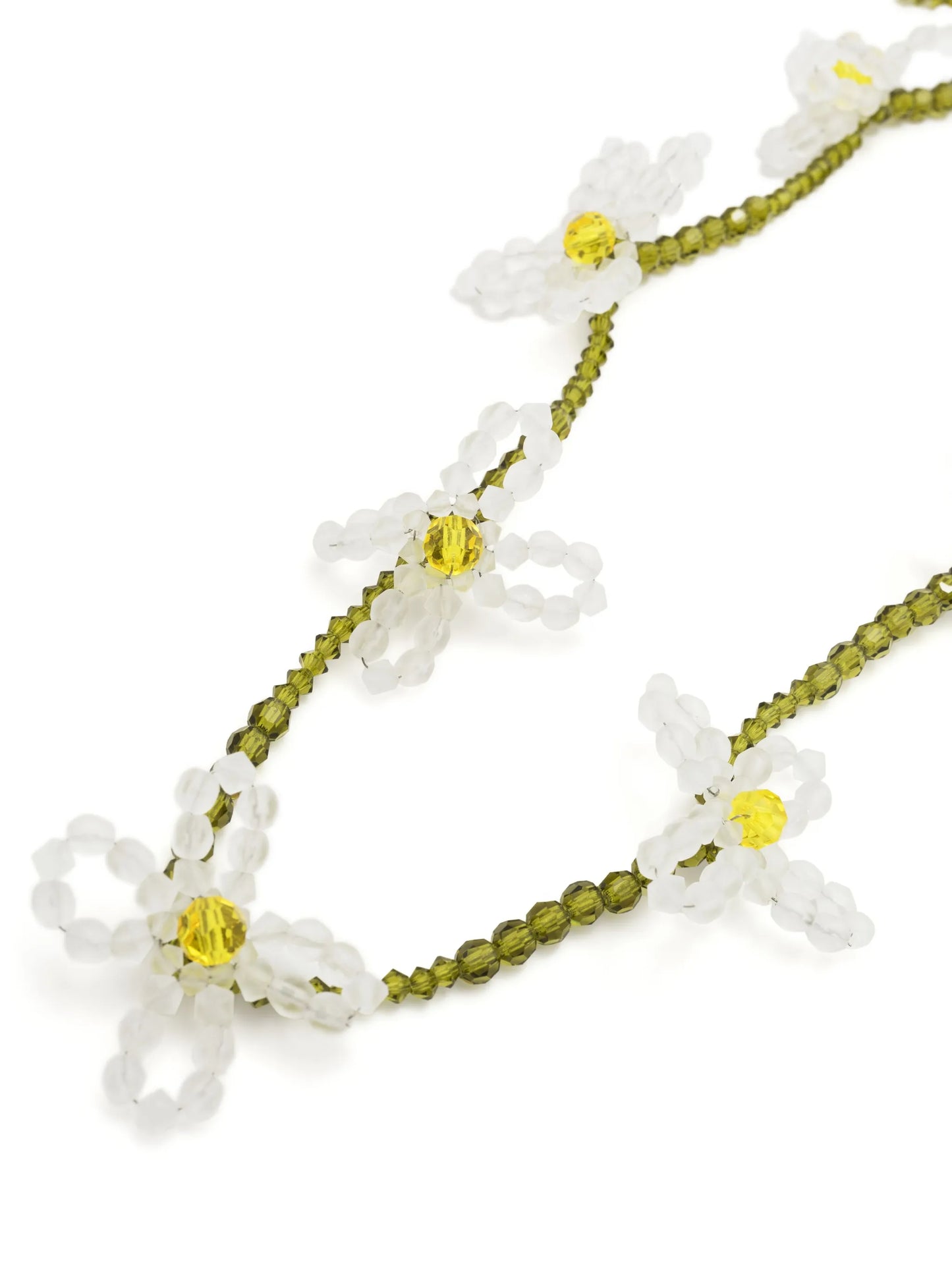 floral-detail bead necklace