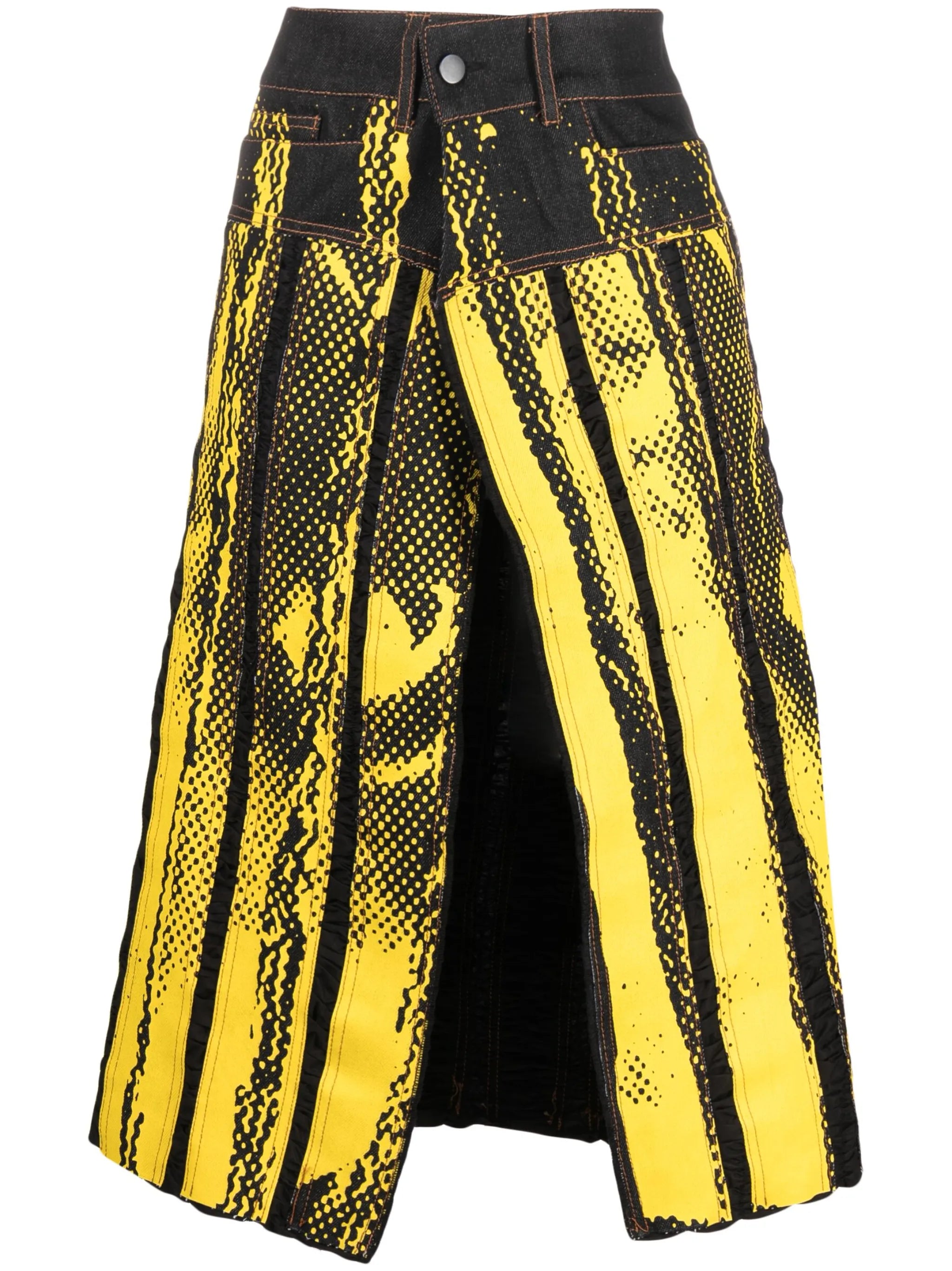 Chariot Biker printed cotton skirt