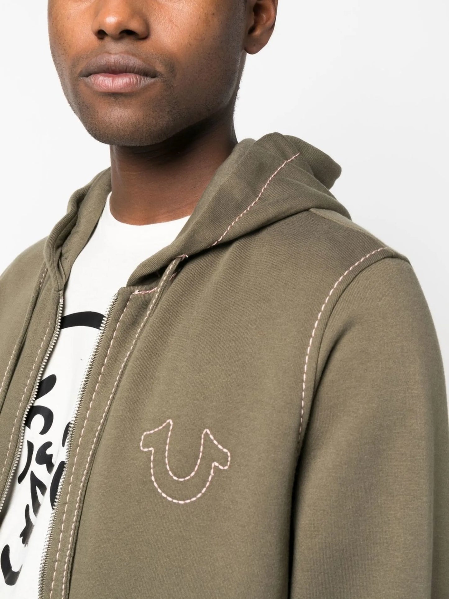Big T zip-up hoodie
