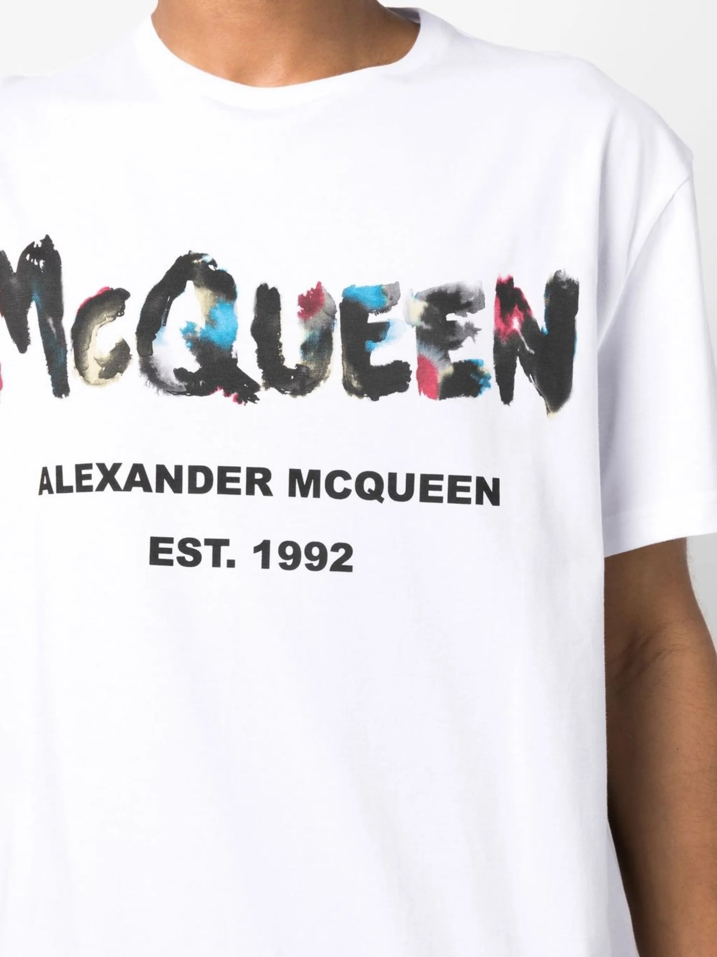 Watercolour Graffiti print T-shirt