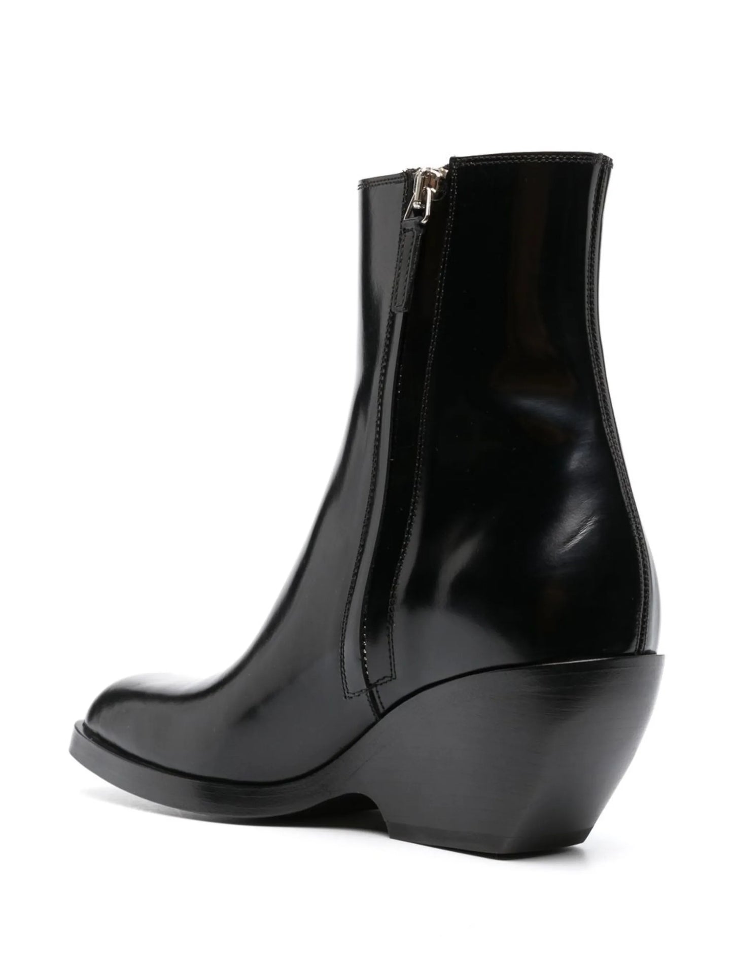 square-toe ankle boots