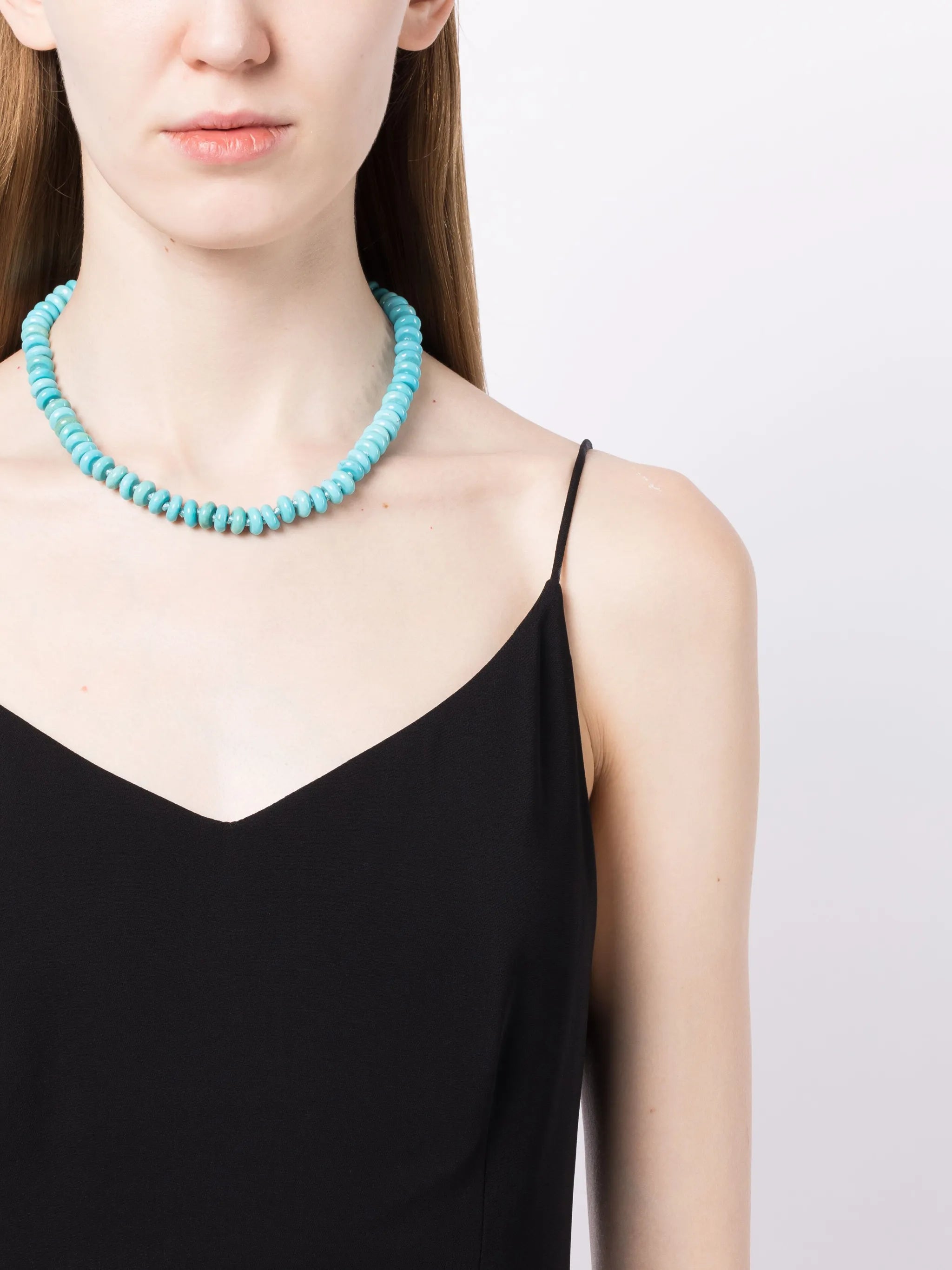 18kt yellow gold turquoise necklace