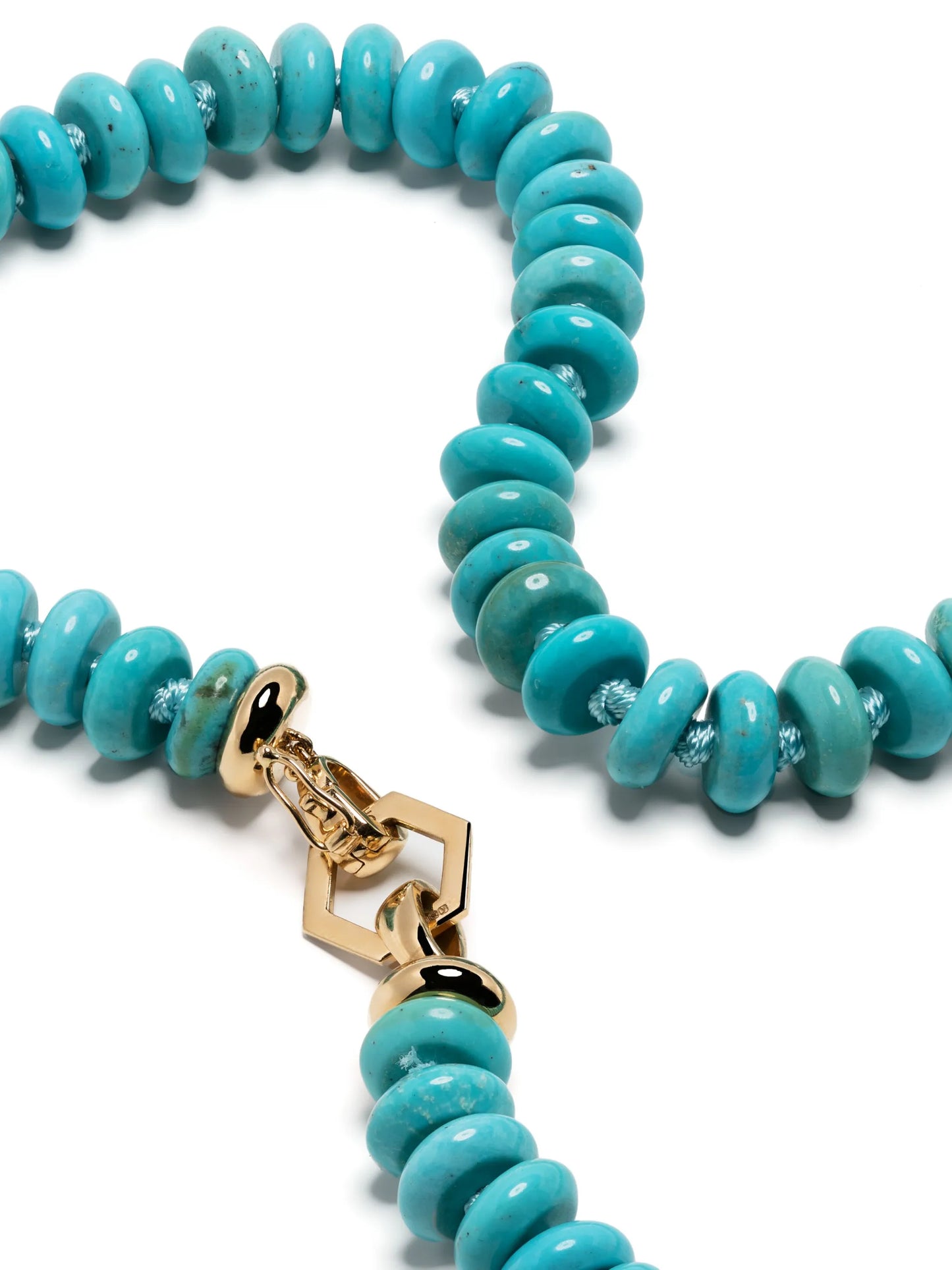 18kt yellow gold turquoise necklace