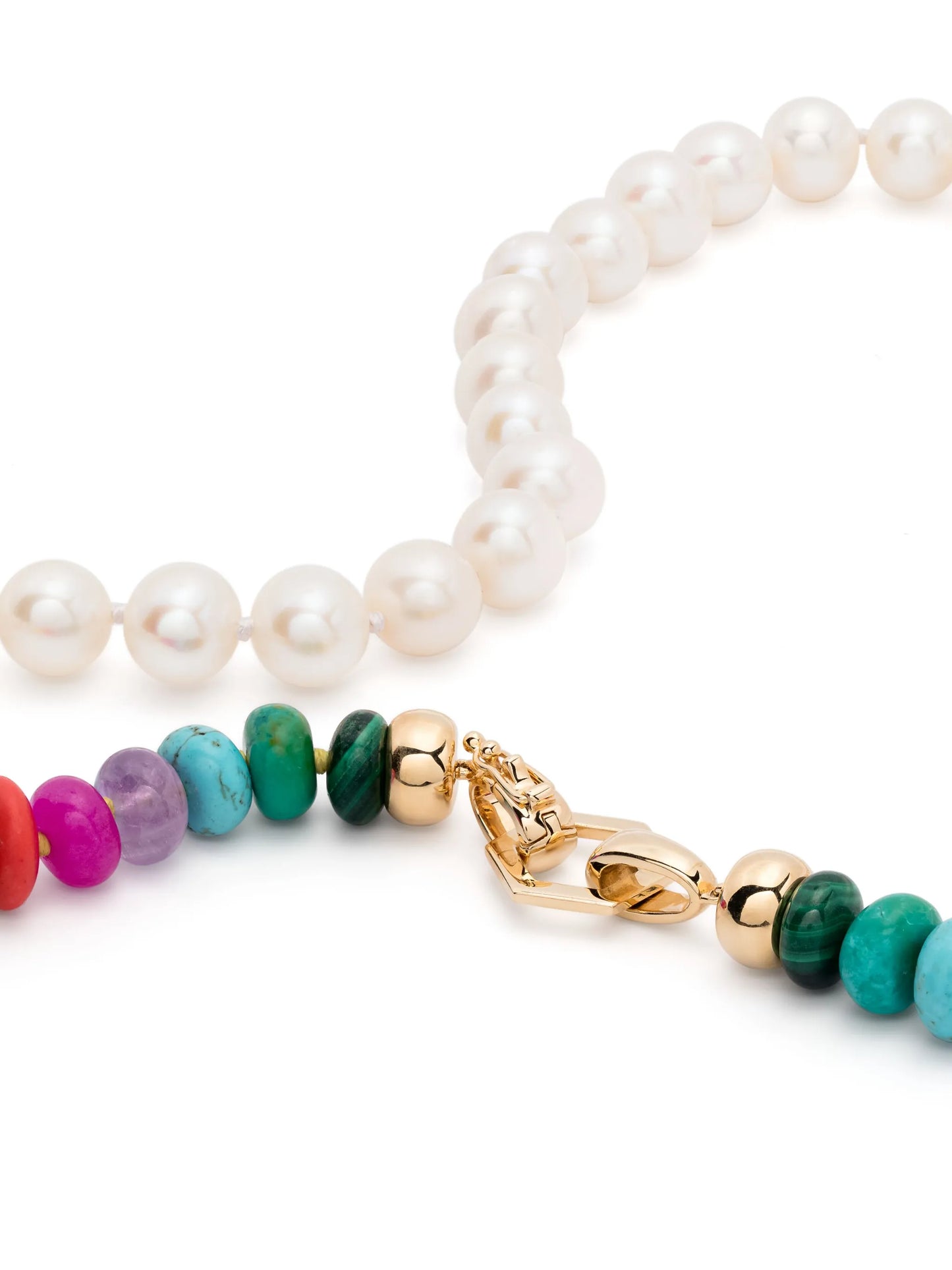 18kt yellow gold Foundation pearl and bead necklace
