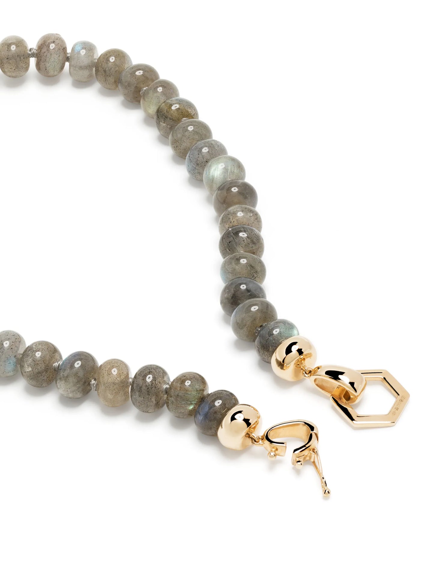 18kt yellow gold Foundation labradorite beaded necklace