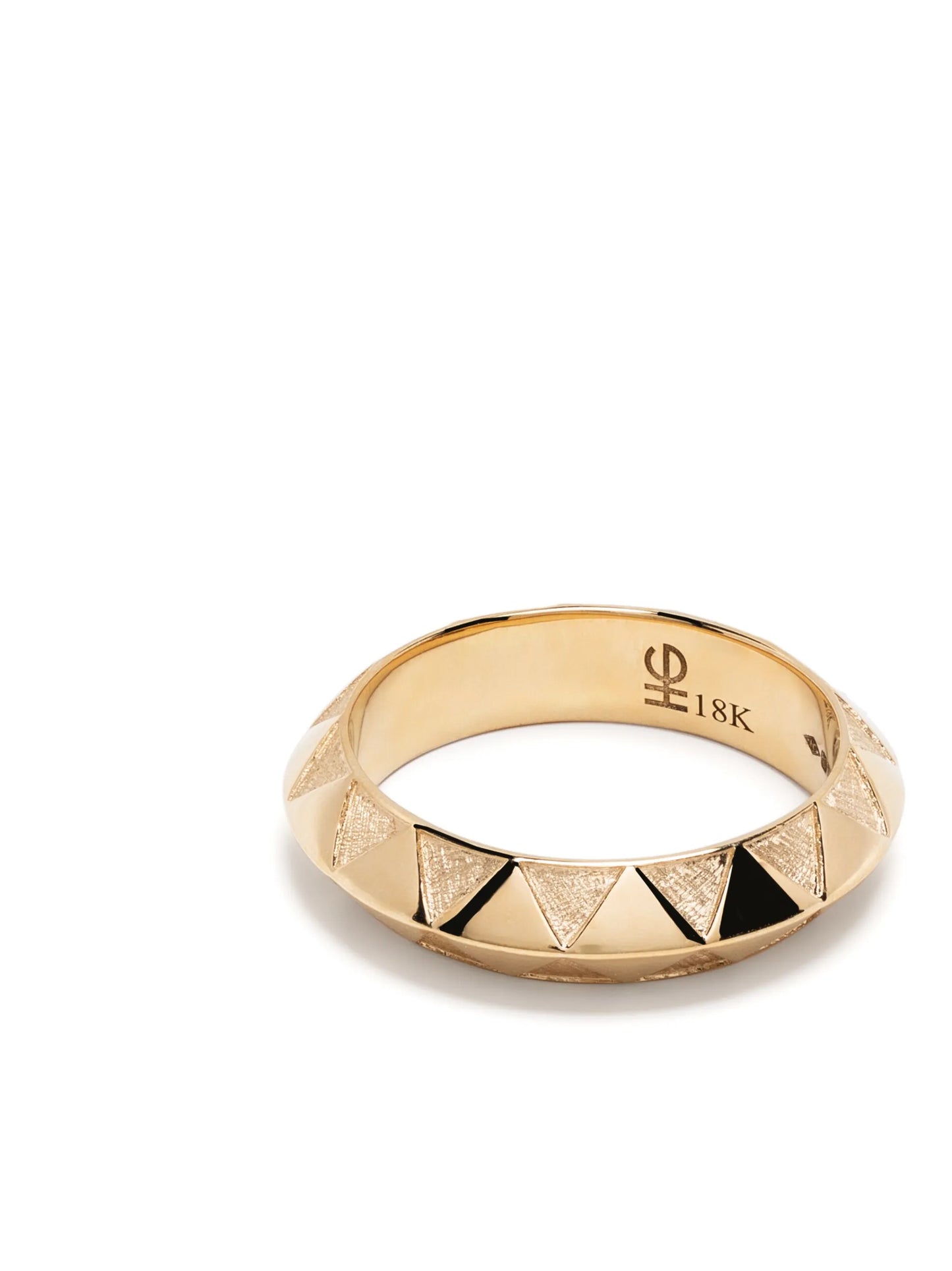 18kt yellow gold Knife Edge band ring