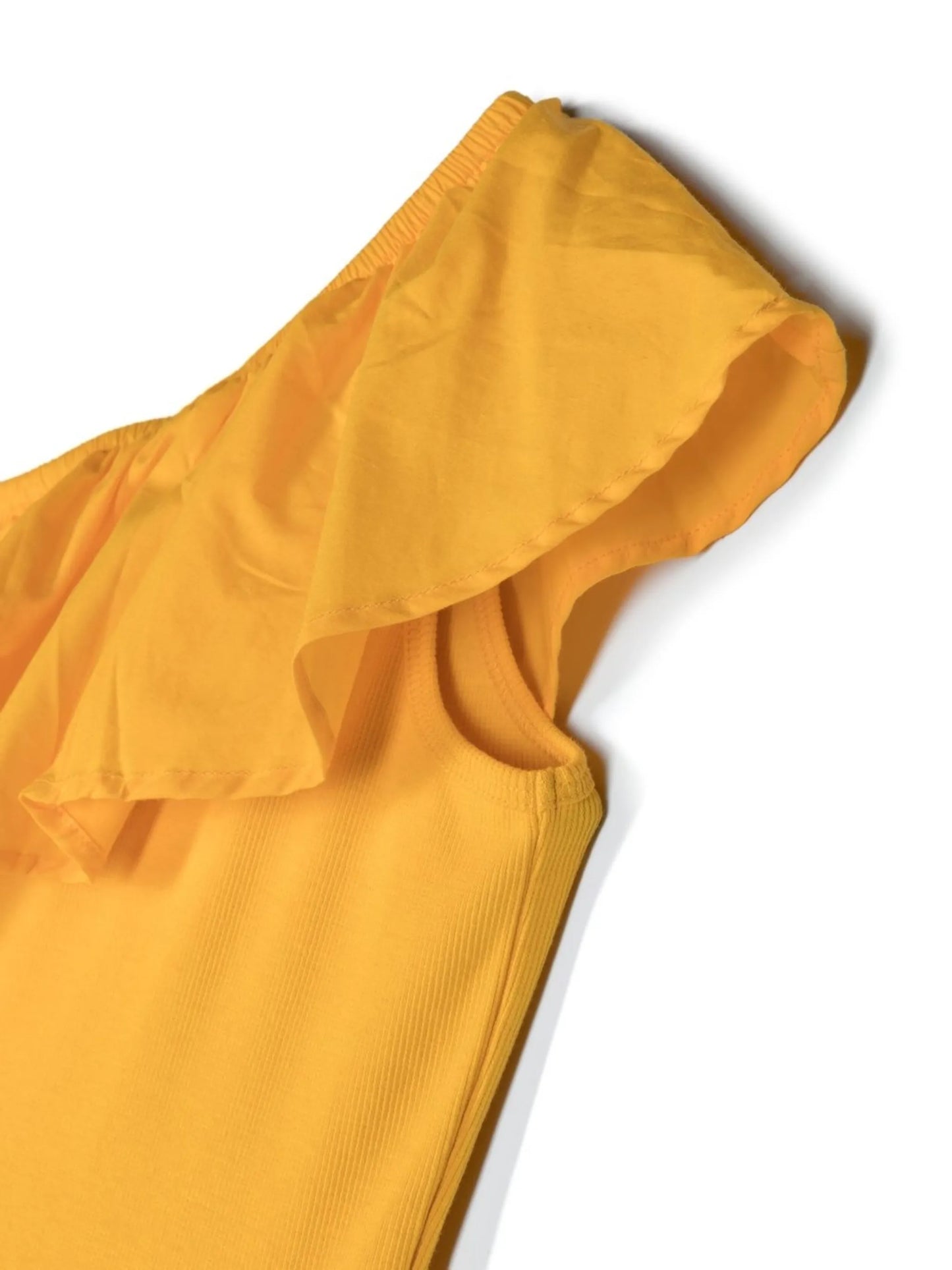 Chloey one-shoulder ruffle trim dress