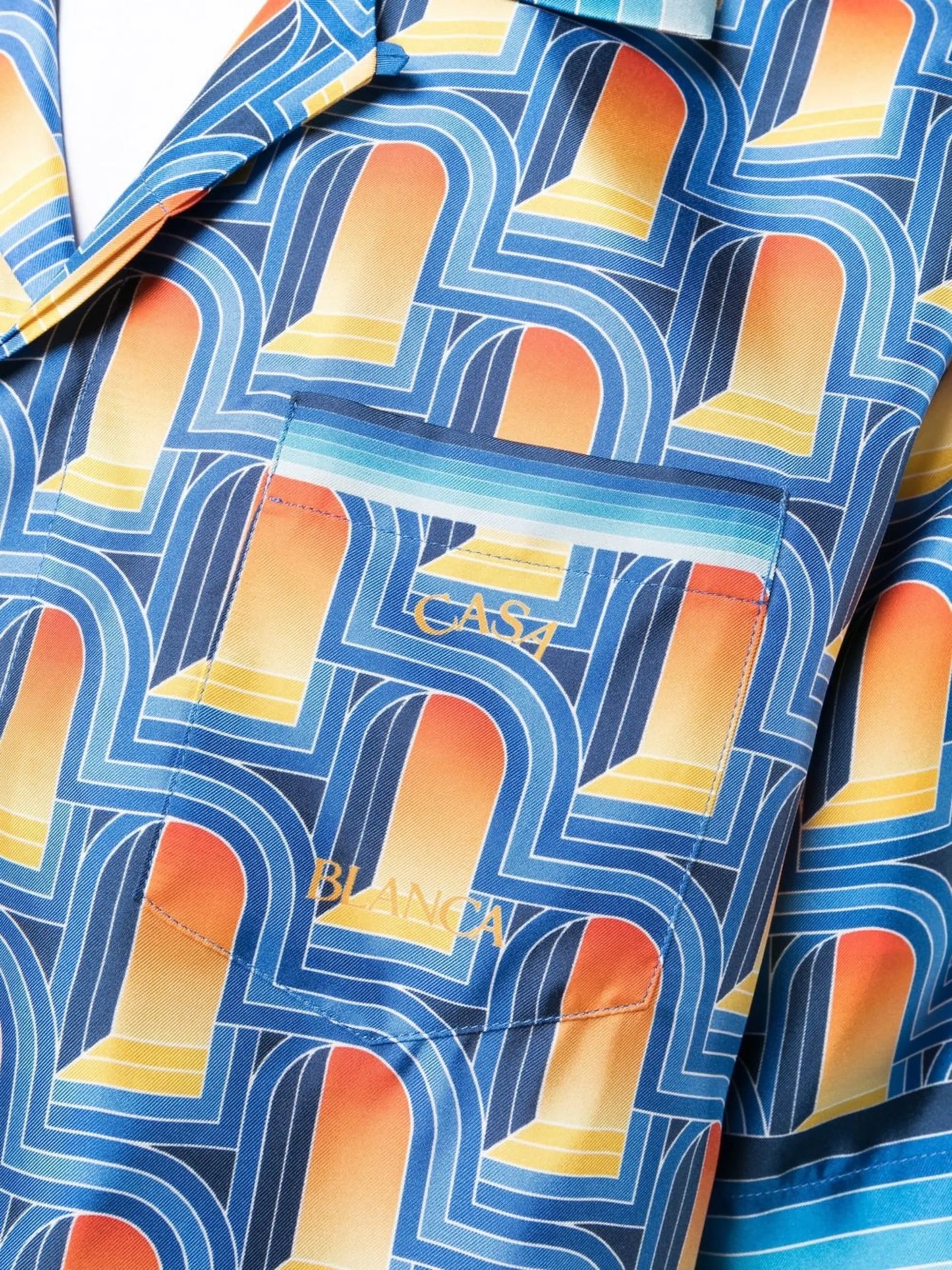 L'Arche De Nuit-print silk shirt