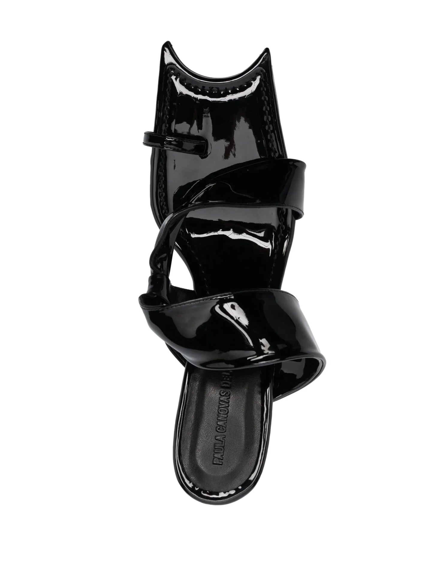 Diablo 90mm patent-effect sandals