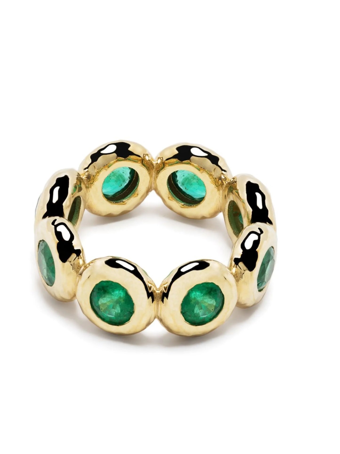 18kt yellow gold emerald eternity ring