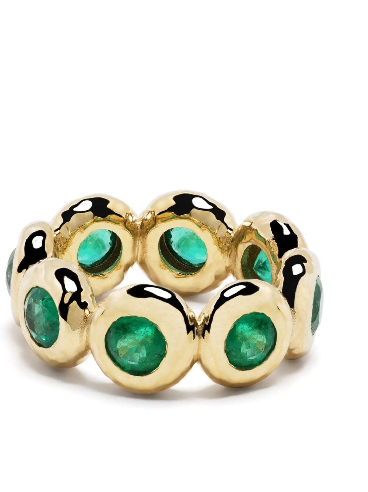 18kt yellow gold emerald eternity ring