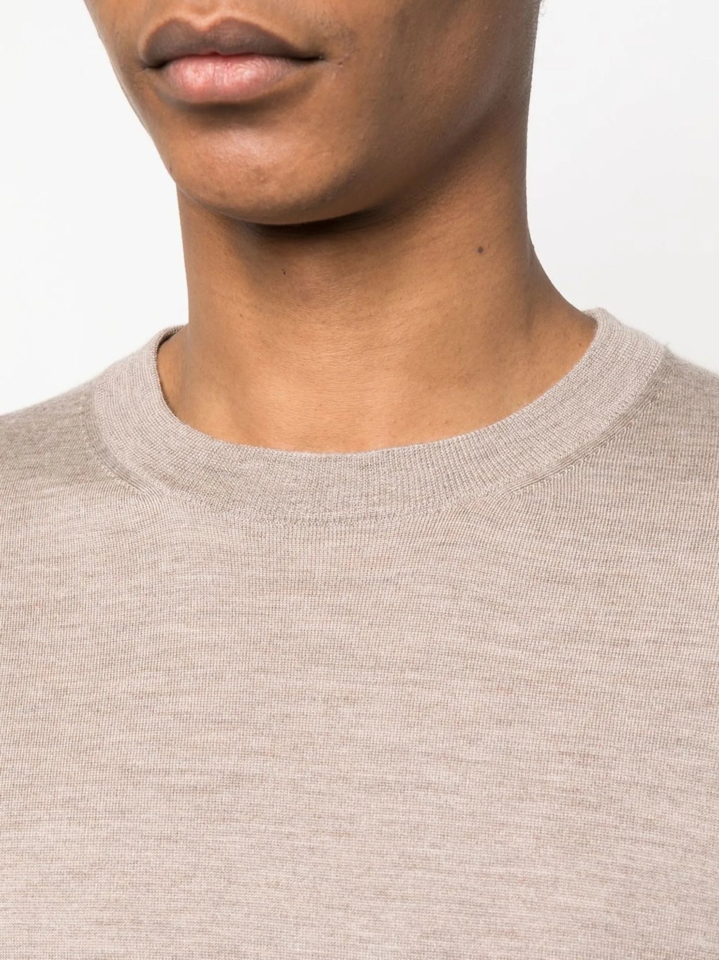 crew-neck cashmere-silk jumper