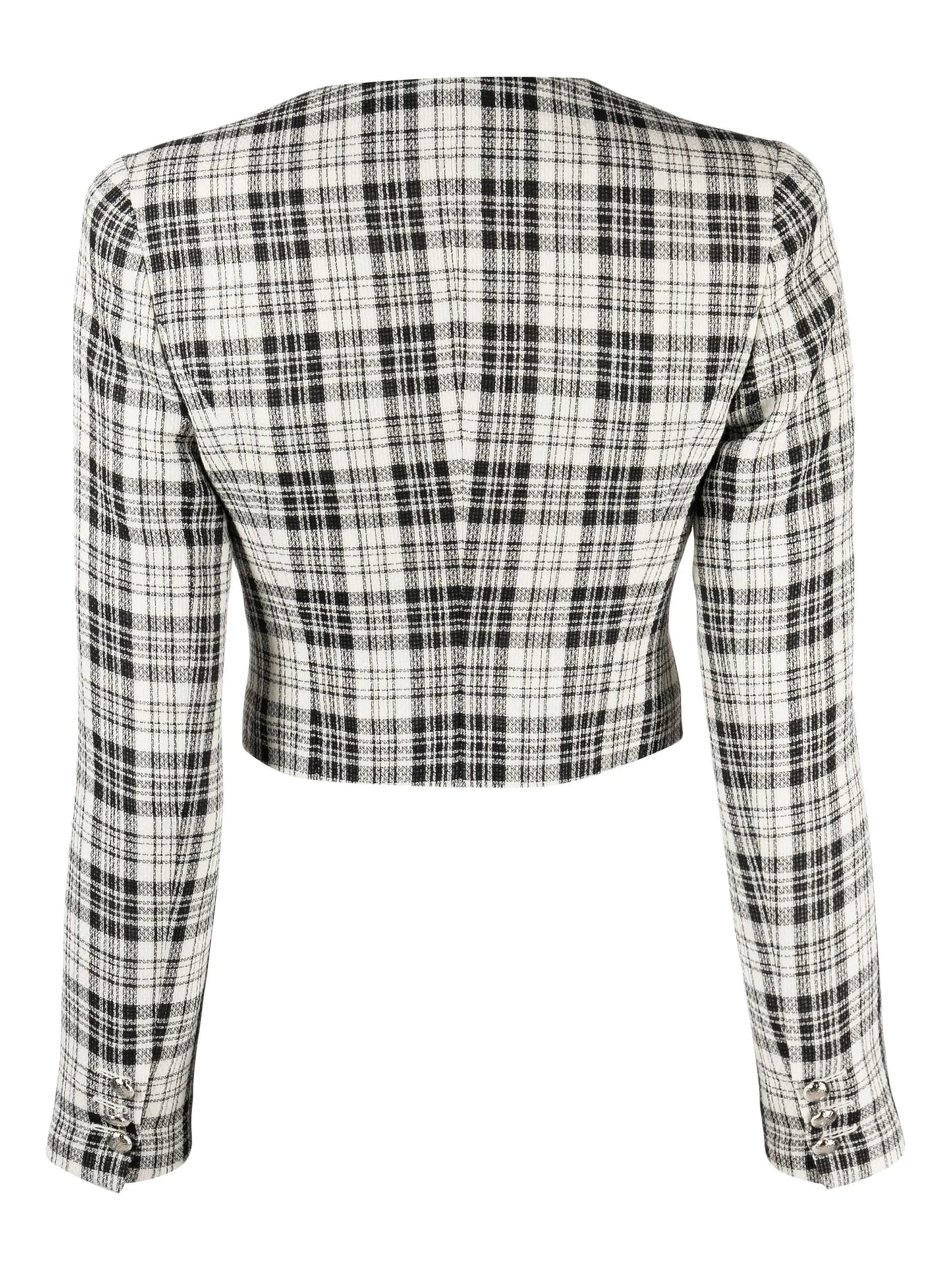 checked cropped jacket