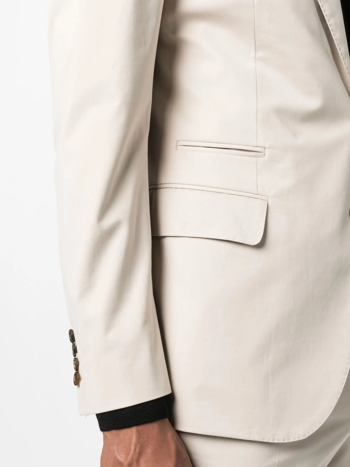single-breasted cotton-cashmere suit