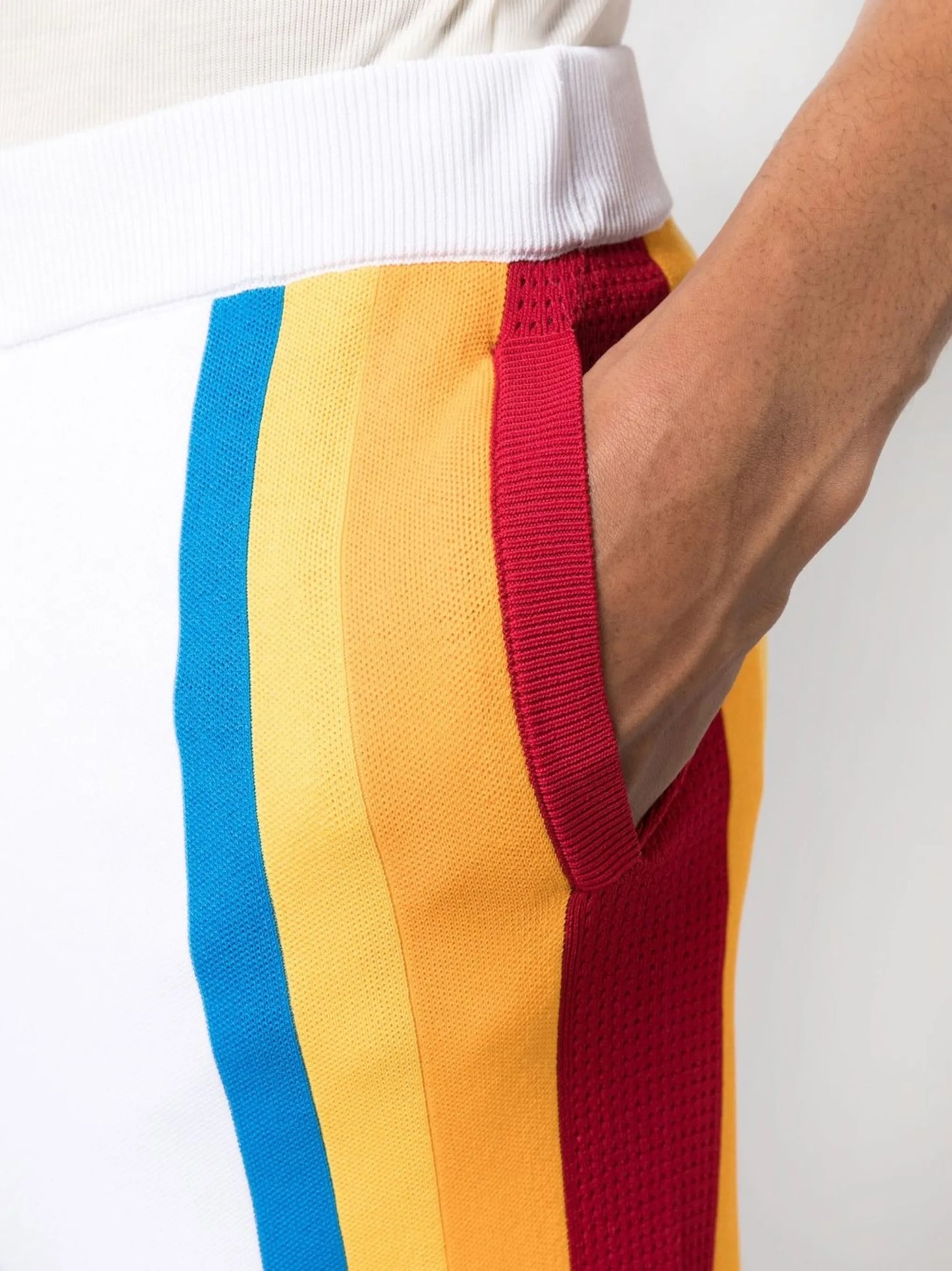 striped track pants