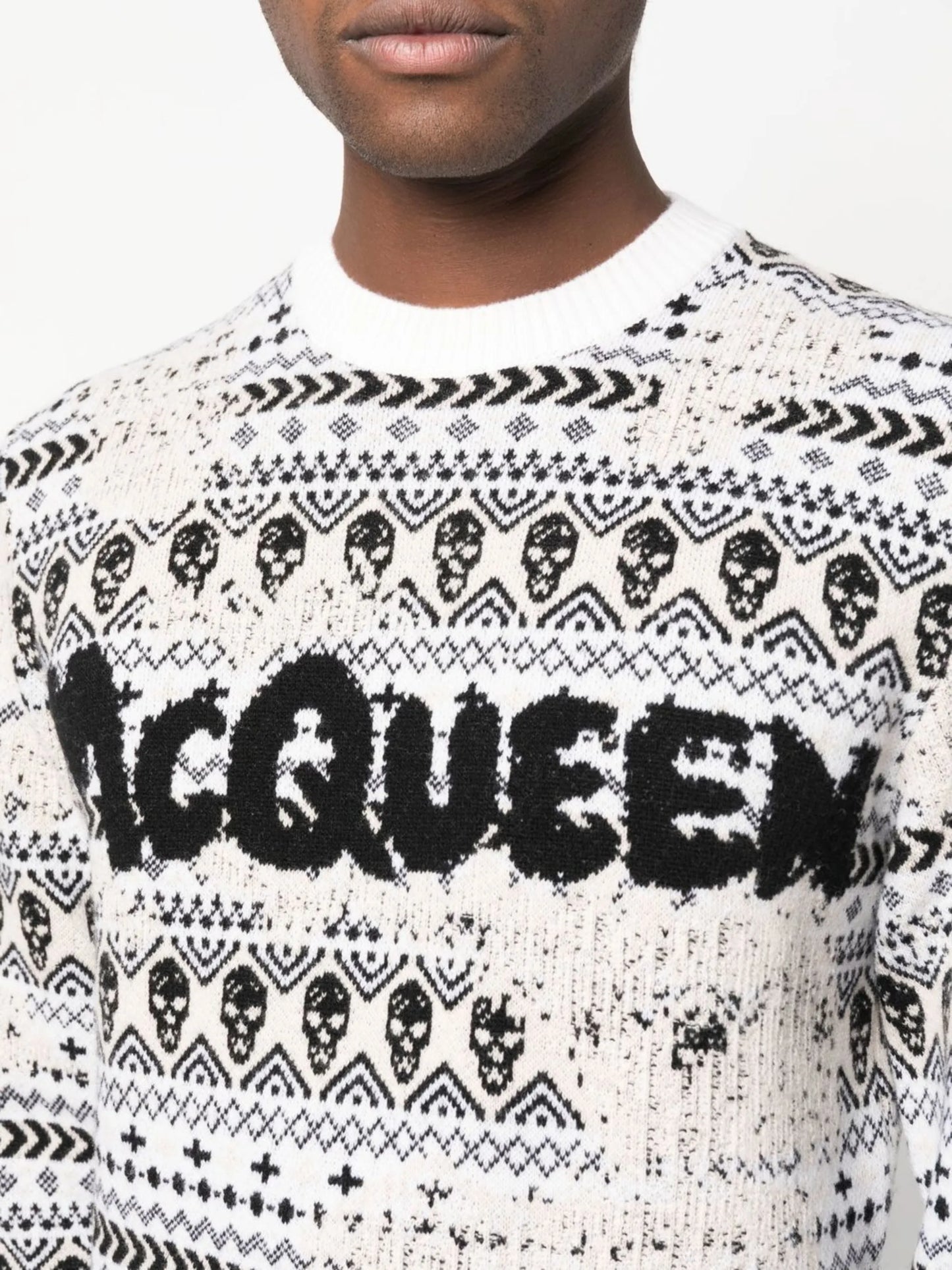 intarsia-pattern jumper