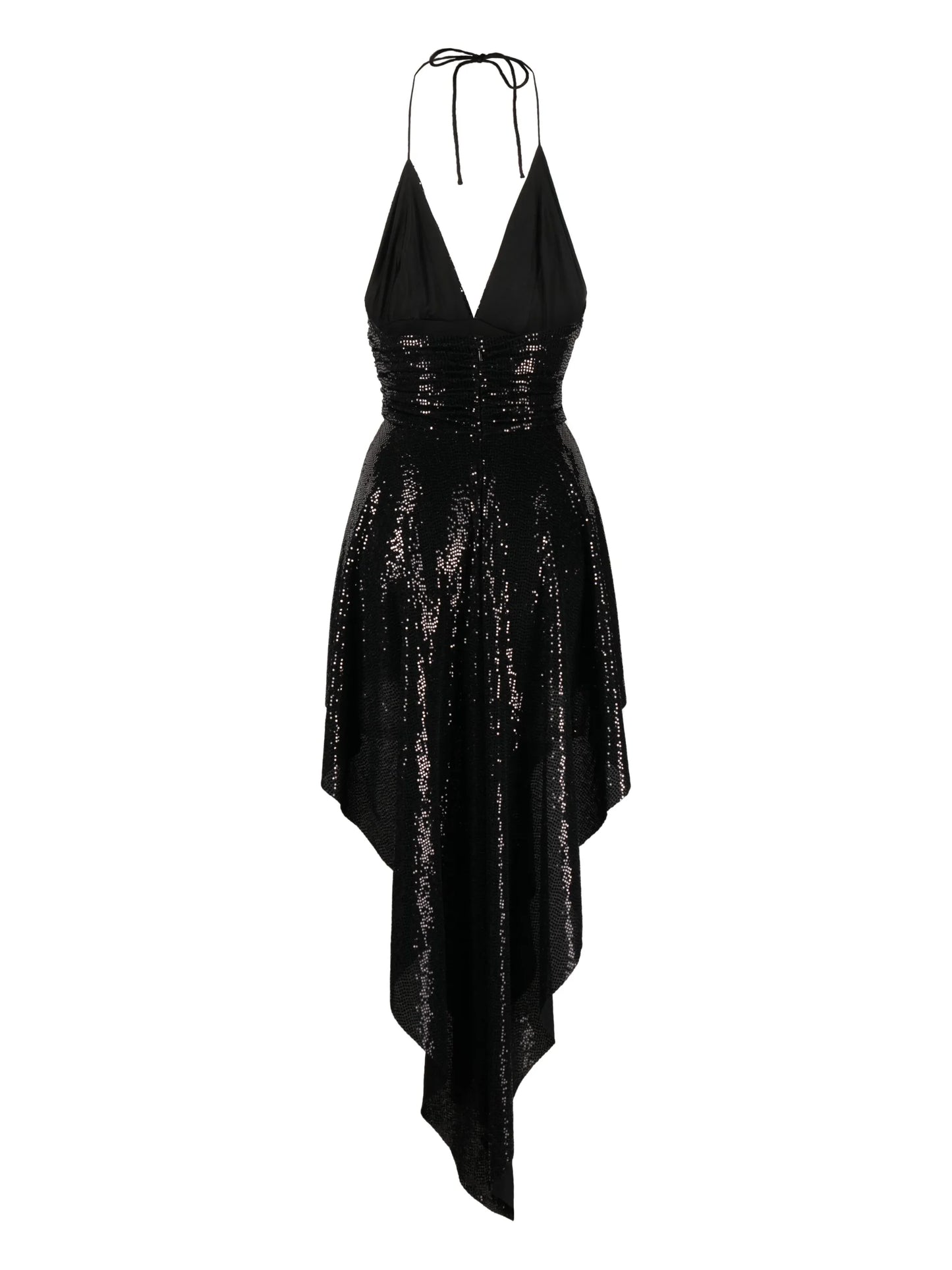 sequin-embellished halterneck dress