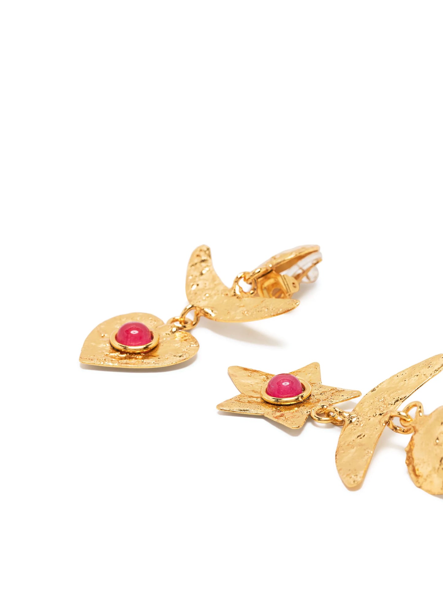 Moon Heart Star drop earrings