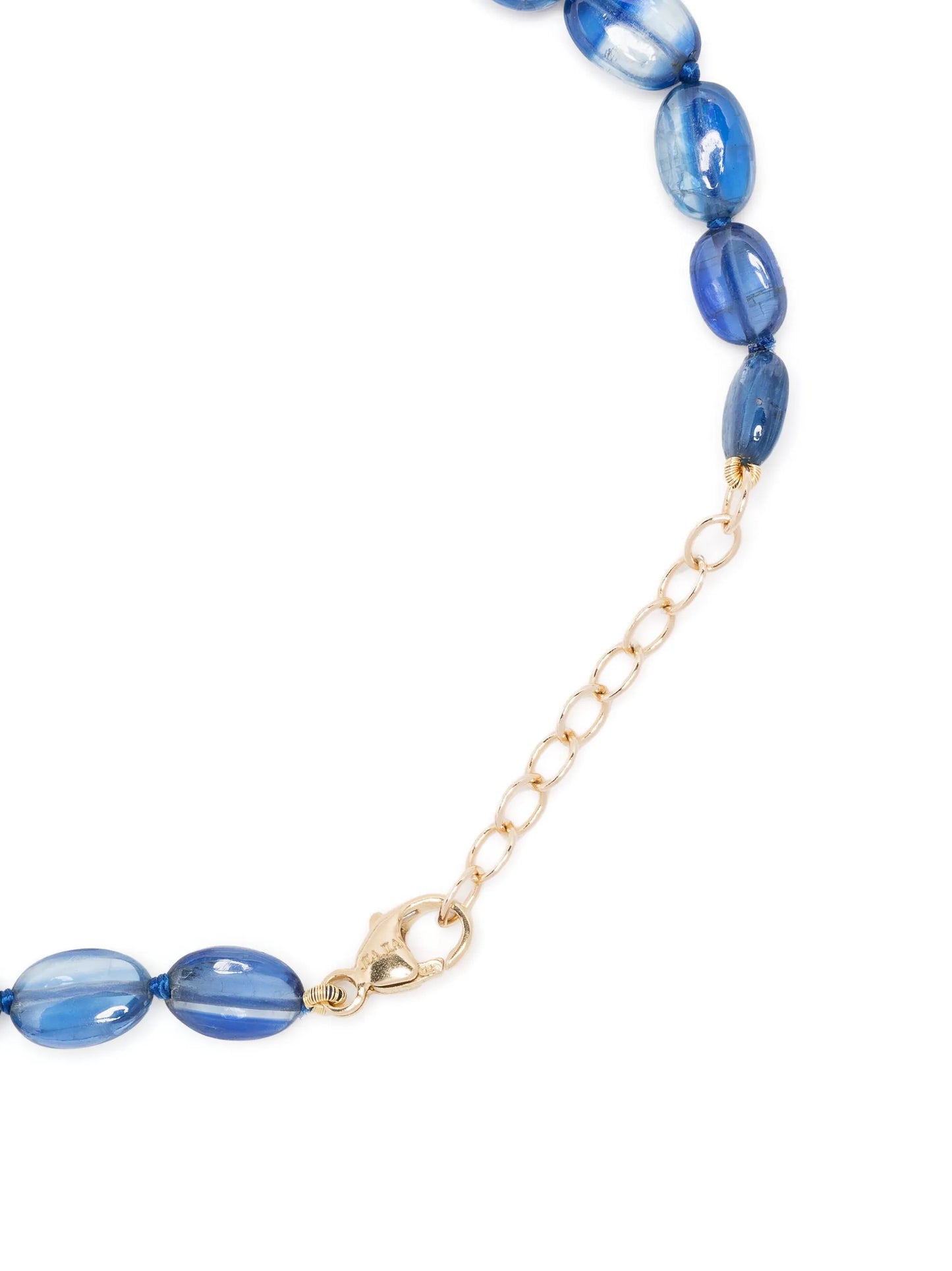 14kt yellow gold Arizona kyanite beaded bracelet