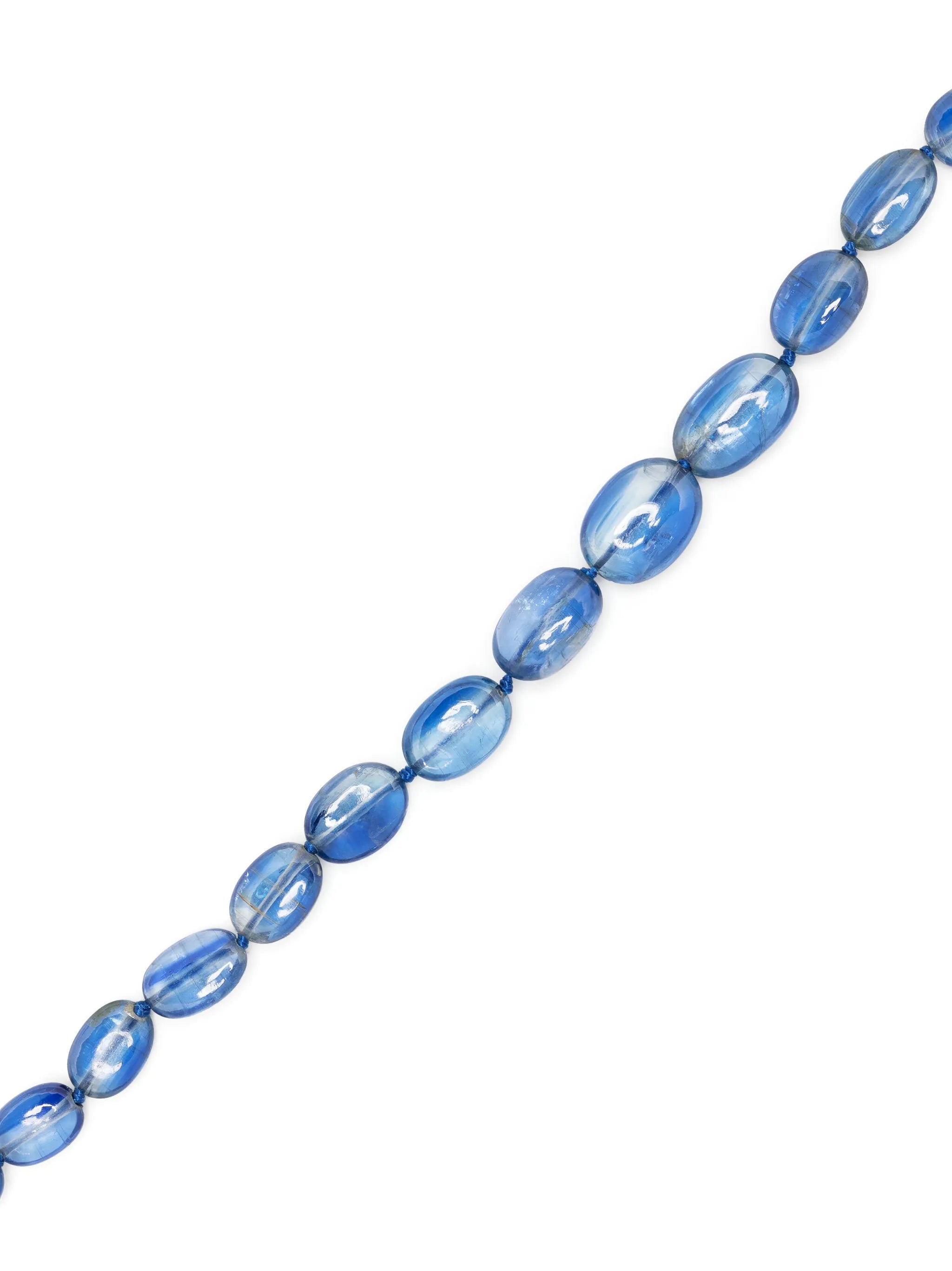 14kt yellow gold Arizona kyanite beaded bracelet