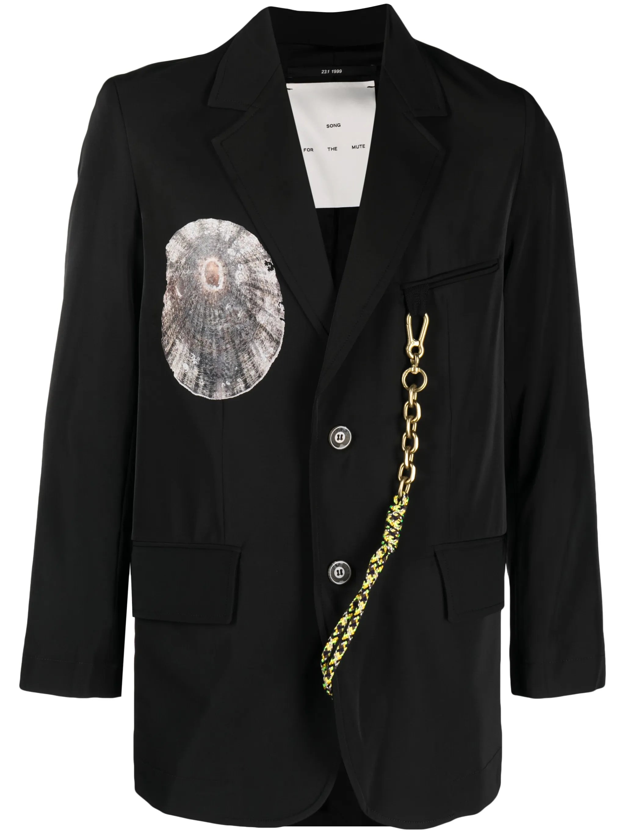 chain-link detail blazer