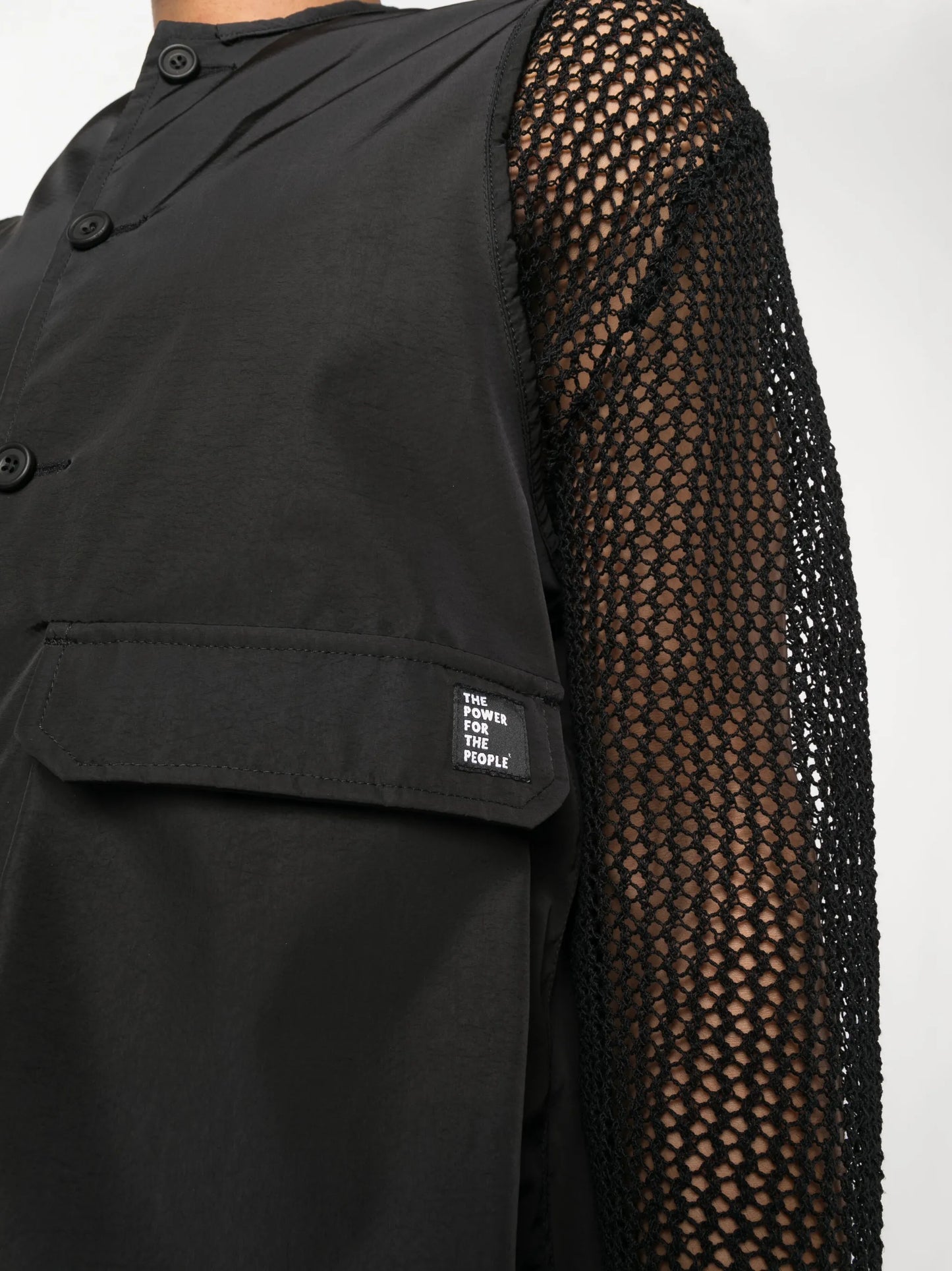 logo-patch gabardine gilet