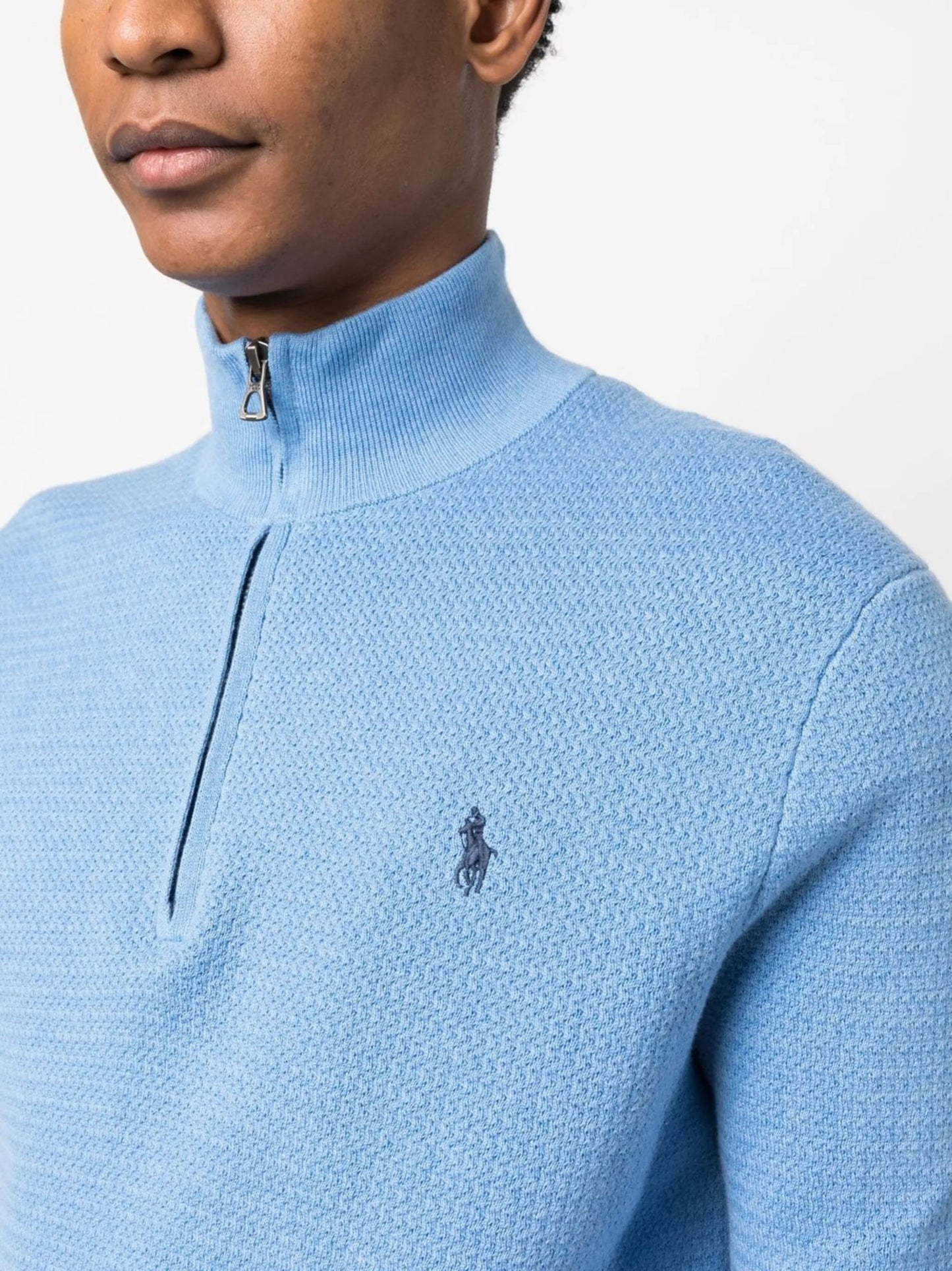 Polo Pony-logo short-zip jumper