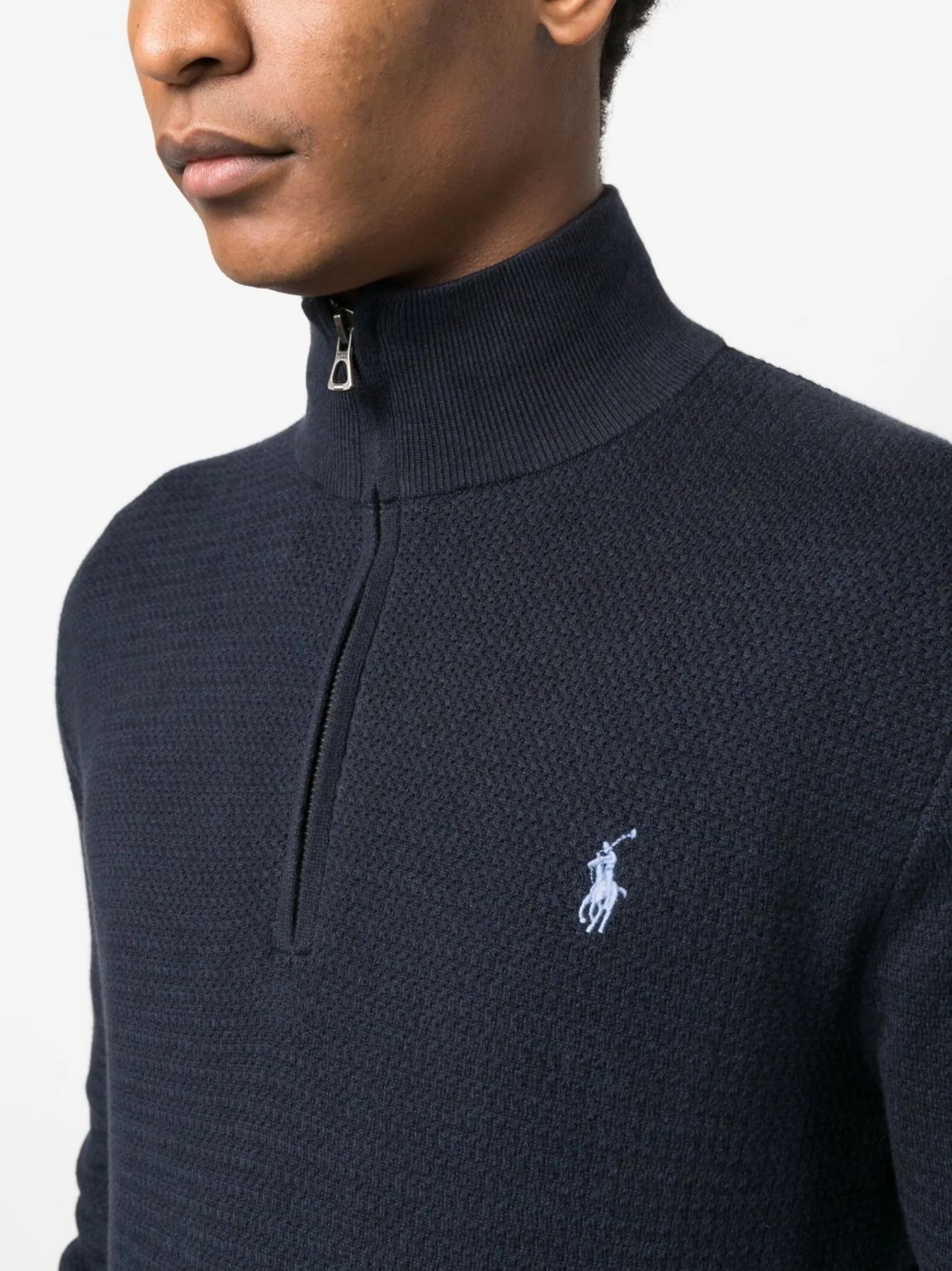 Polo Pony-logo short-zip jumper