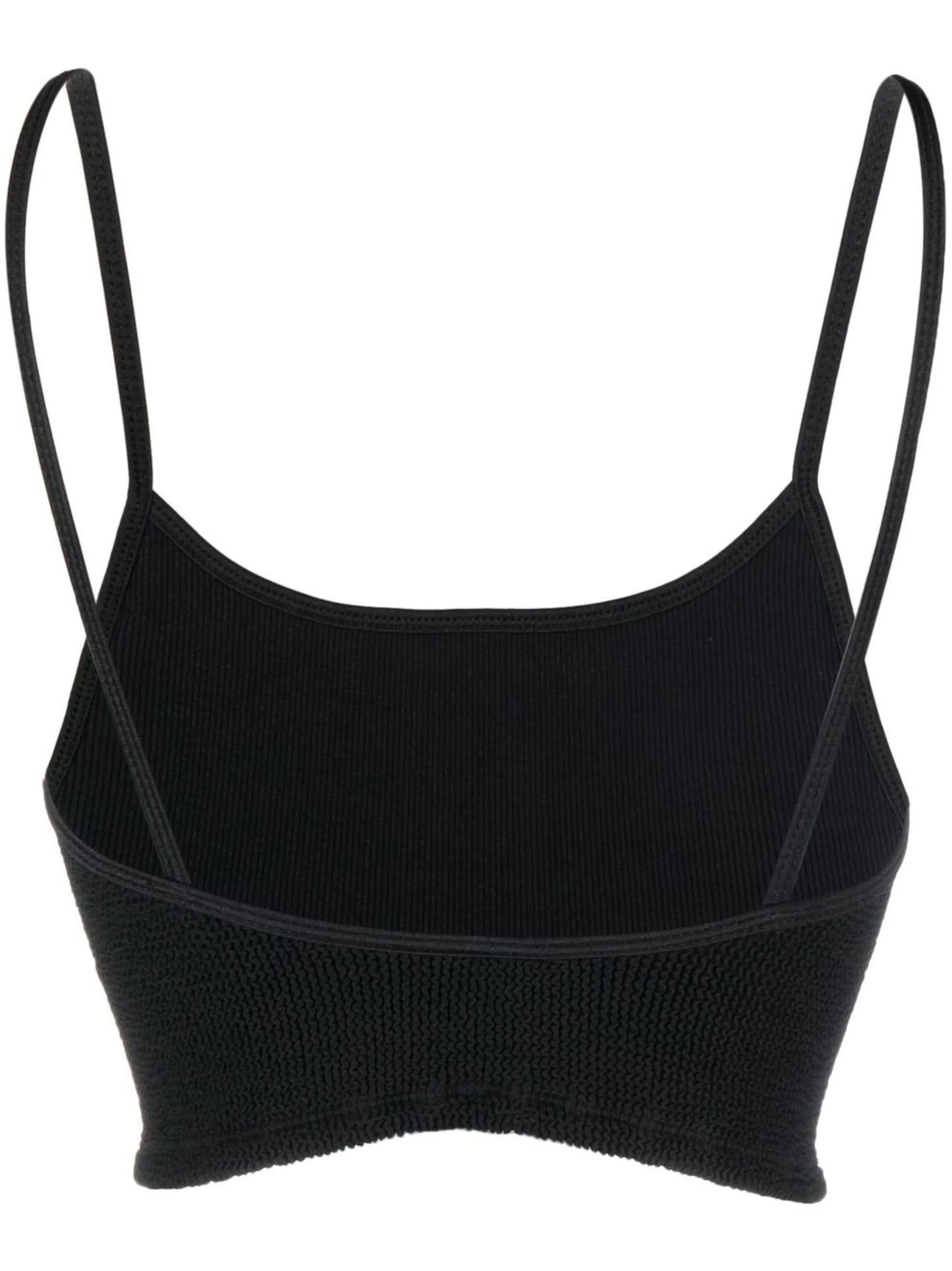 crinkled-detail cropped top