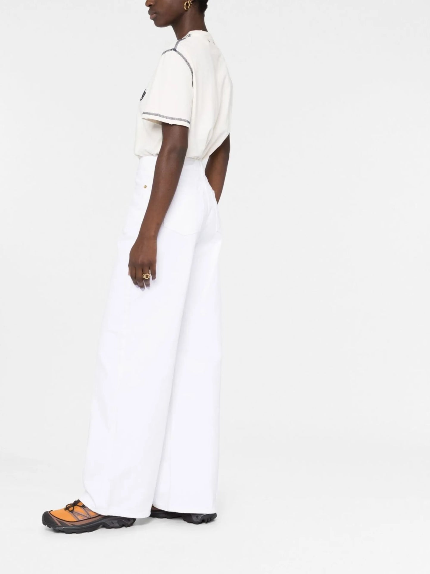 high-waist wide leg jeans